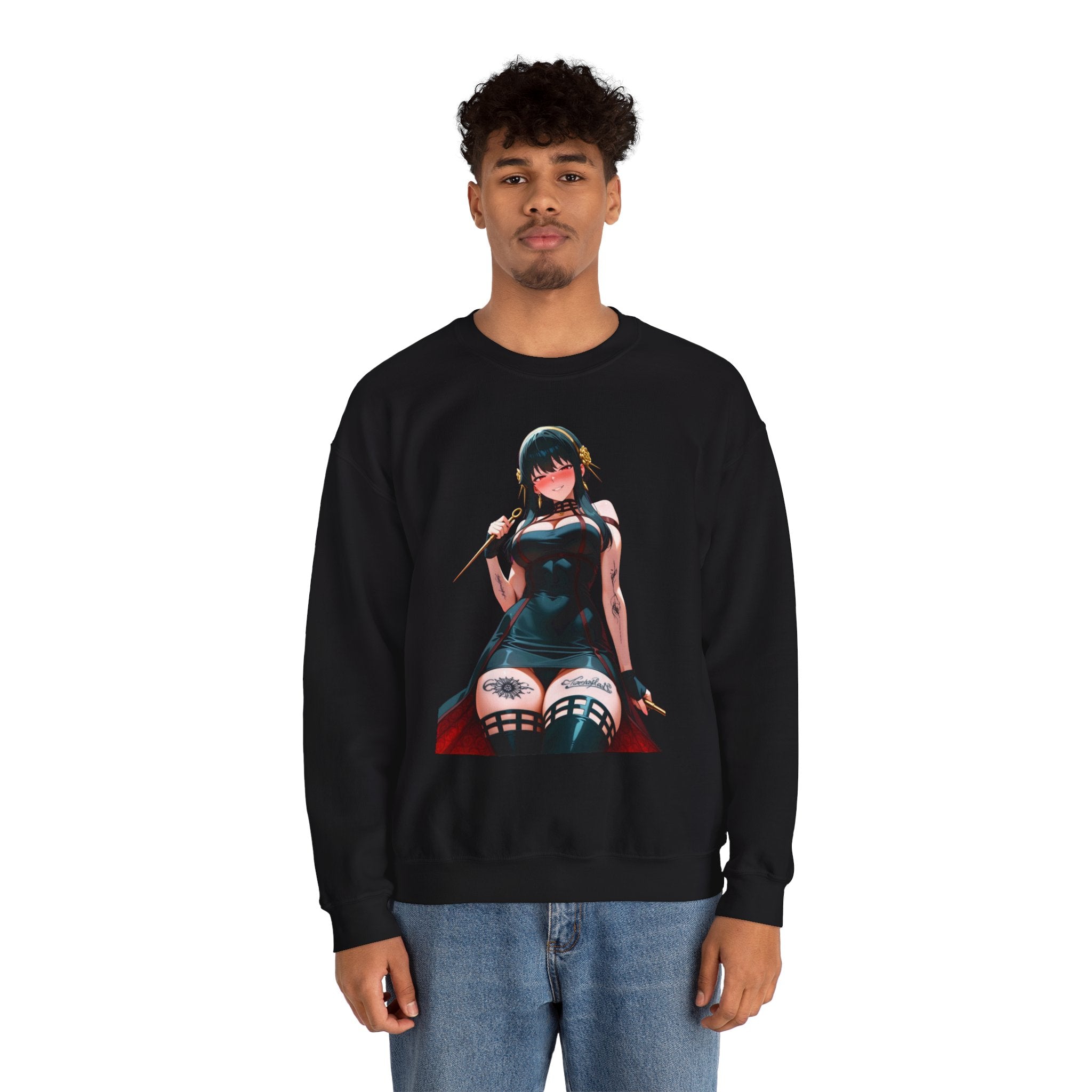 Yor Forger Assassin Gothic Tattooed Unisex Heavy Blend™ Crewneck Sweatshirt