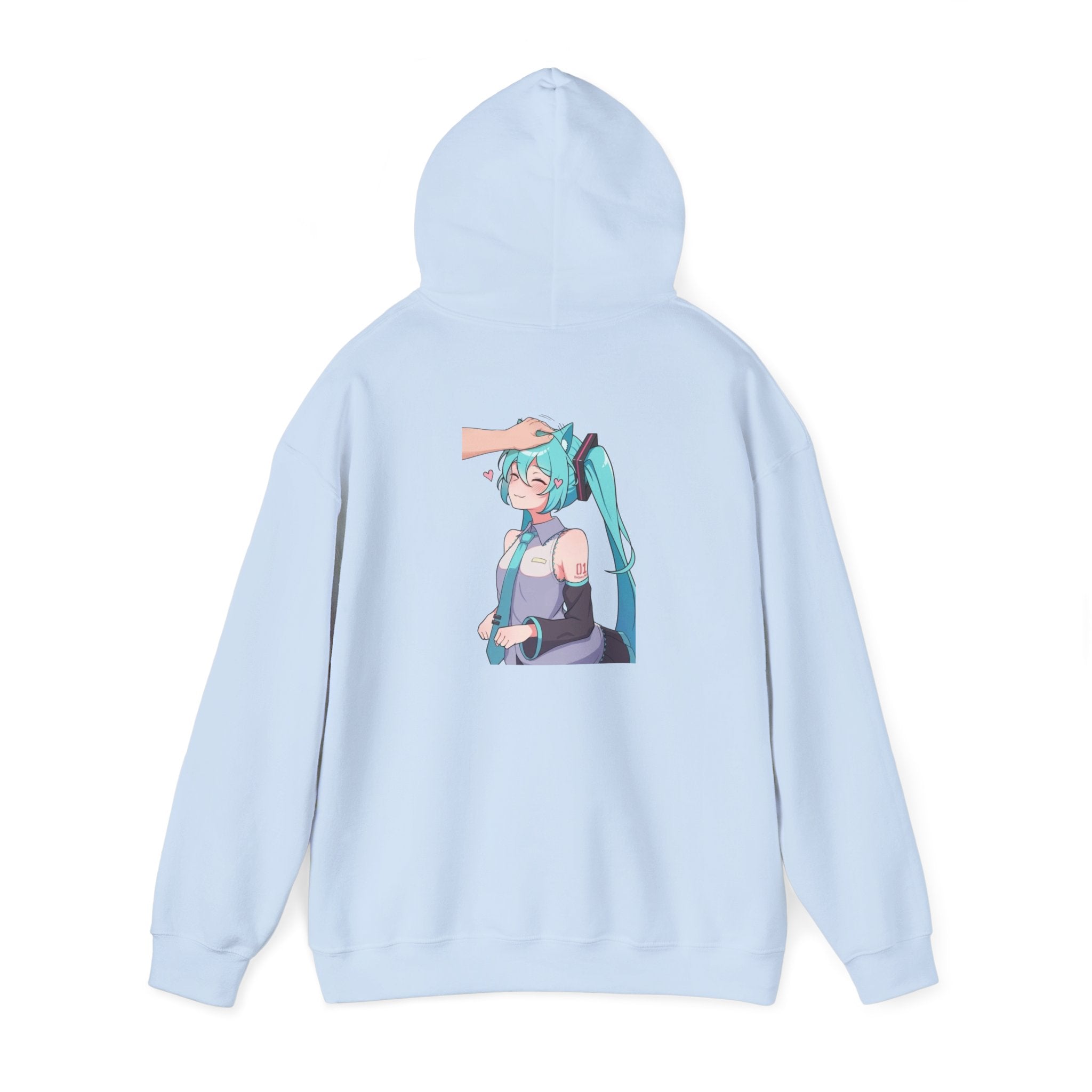 Hatsune Miku Headpat Smiling Catgirl Unisex Heavy Blend™ Hooded Sweatshirt