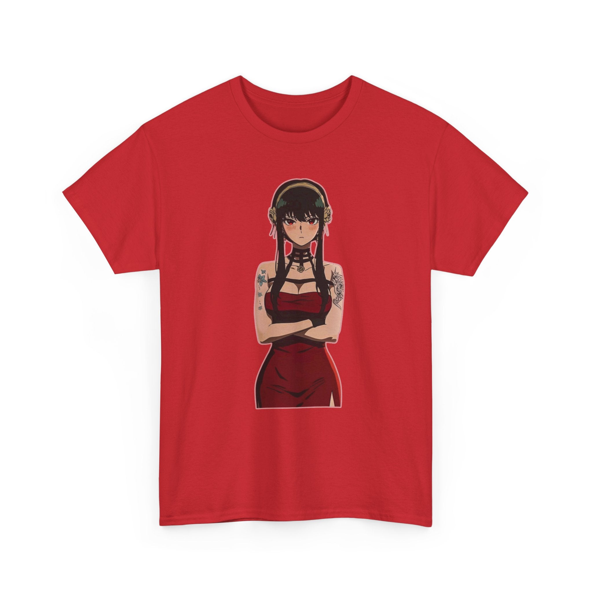 Yor Forger Elegant Tattooed Anime Unisex Heavy Cotton Tee