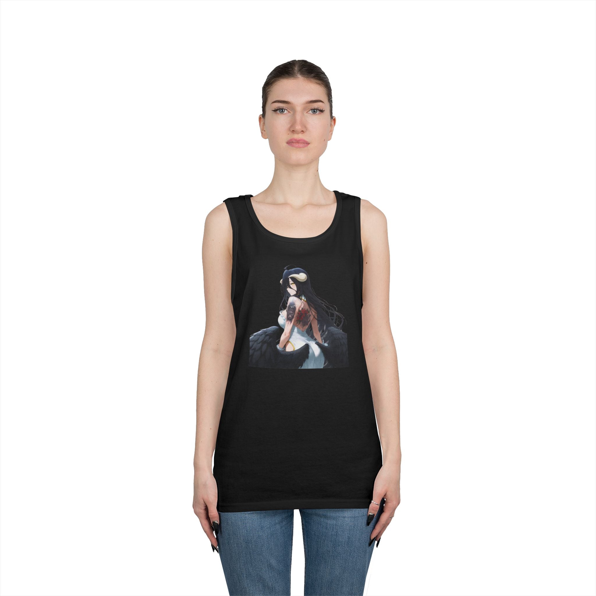 Gothic Albedo Overlord Waifu Heavy Cotton Tank Top