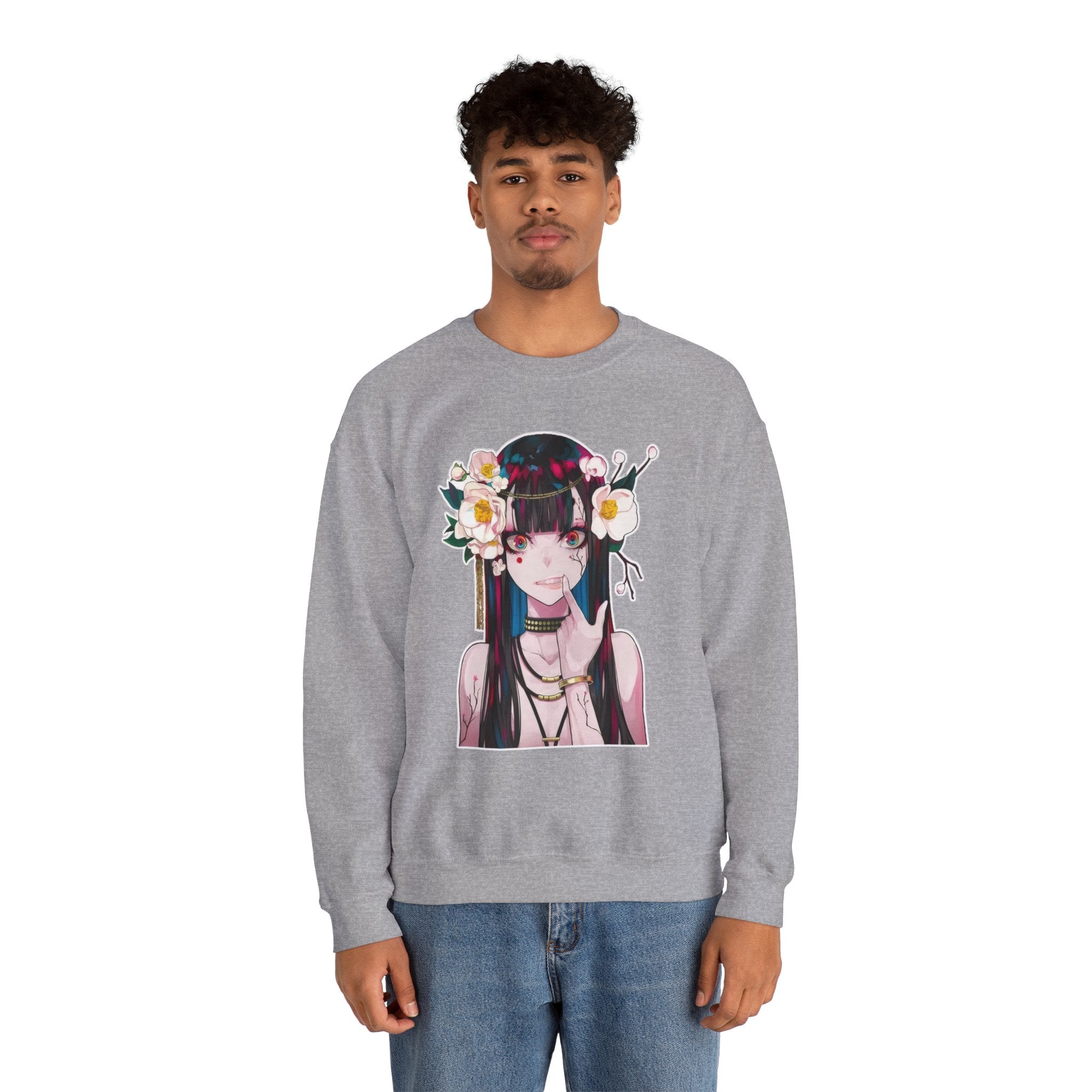Vampire Girl Dark Fantasy Unisex Heavy Blend™ Crewneck Sweatshirt