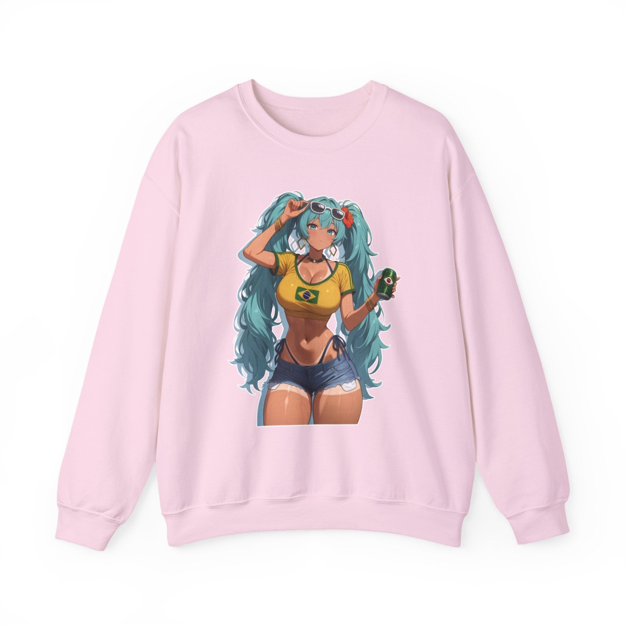 Hatsune Miku Brazil Girl Unisex Heavy Blend™ Crewneck Sweatshirt