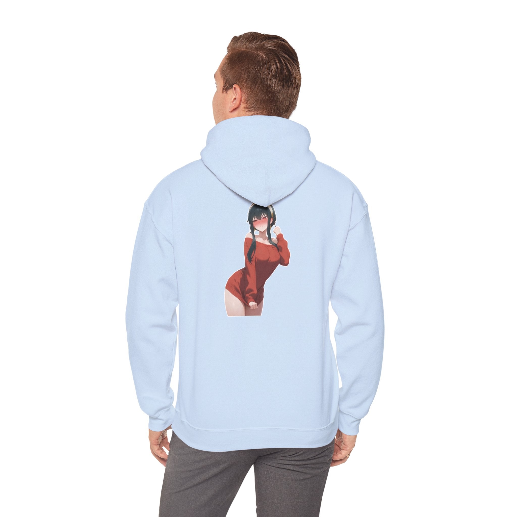 Yor Forger Blushing Waifu Unisex Heavy Blend™ Hooded Sweatshirt