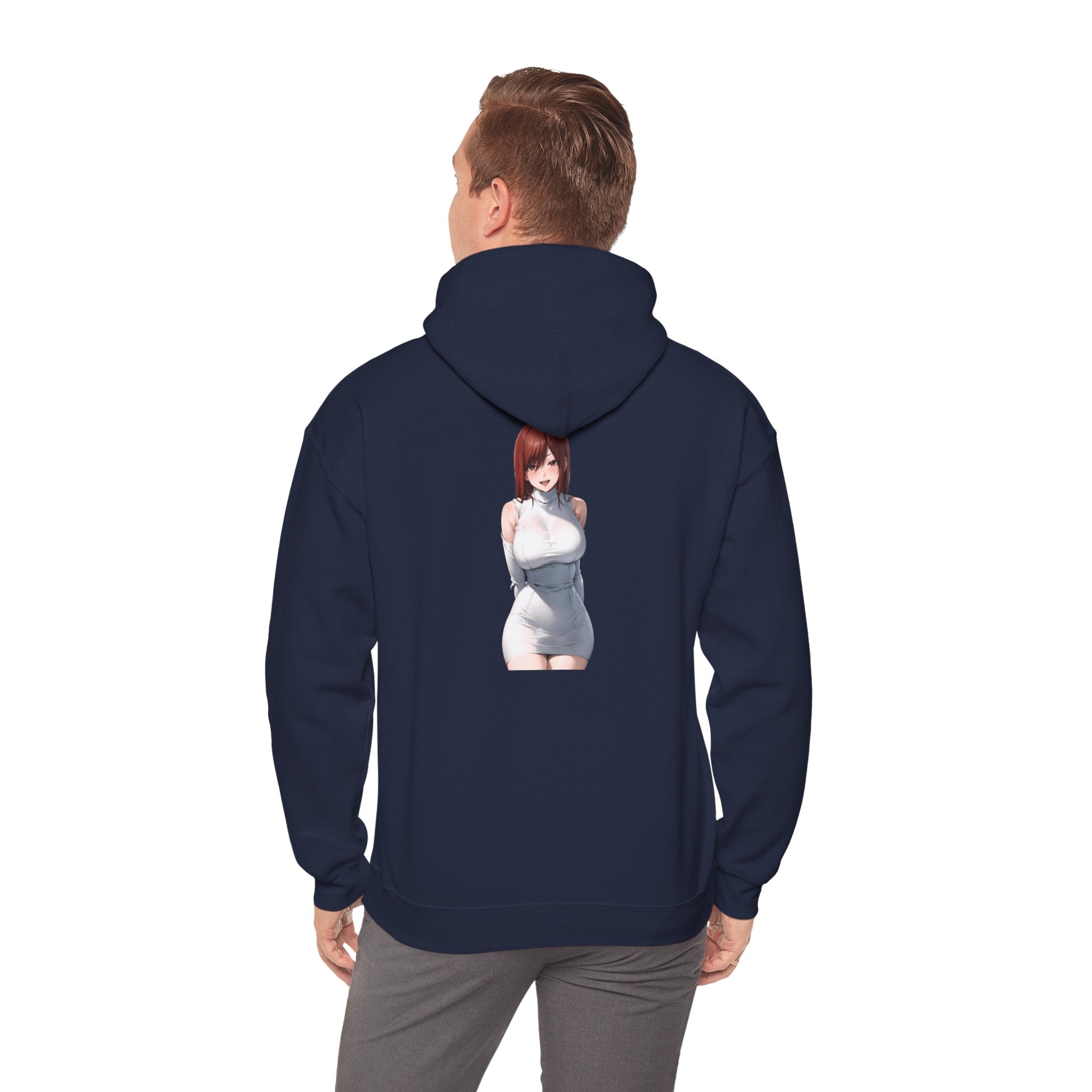 Ezra Scarlet Charming White Dress Anime Unisex Heavy Blend™ Hooded Sweatshirt
