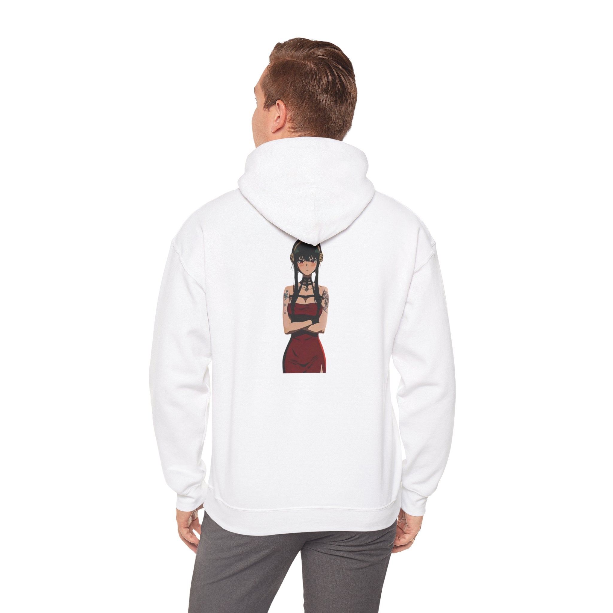 Yor Forger Elegant Tattooed Anime Unisex Heavy Blend™ Hooded Sweatshirt