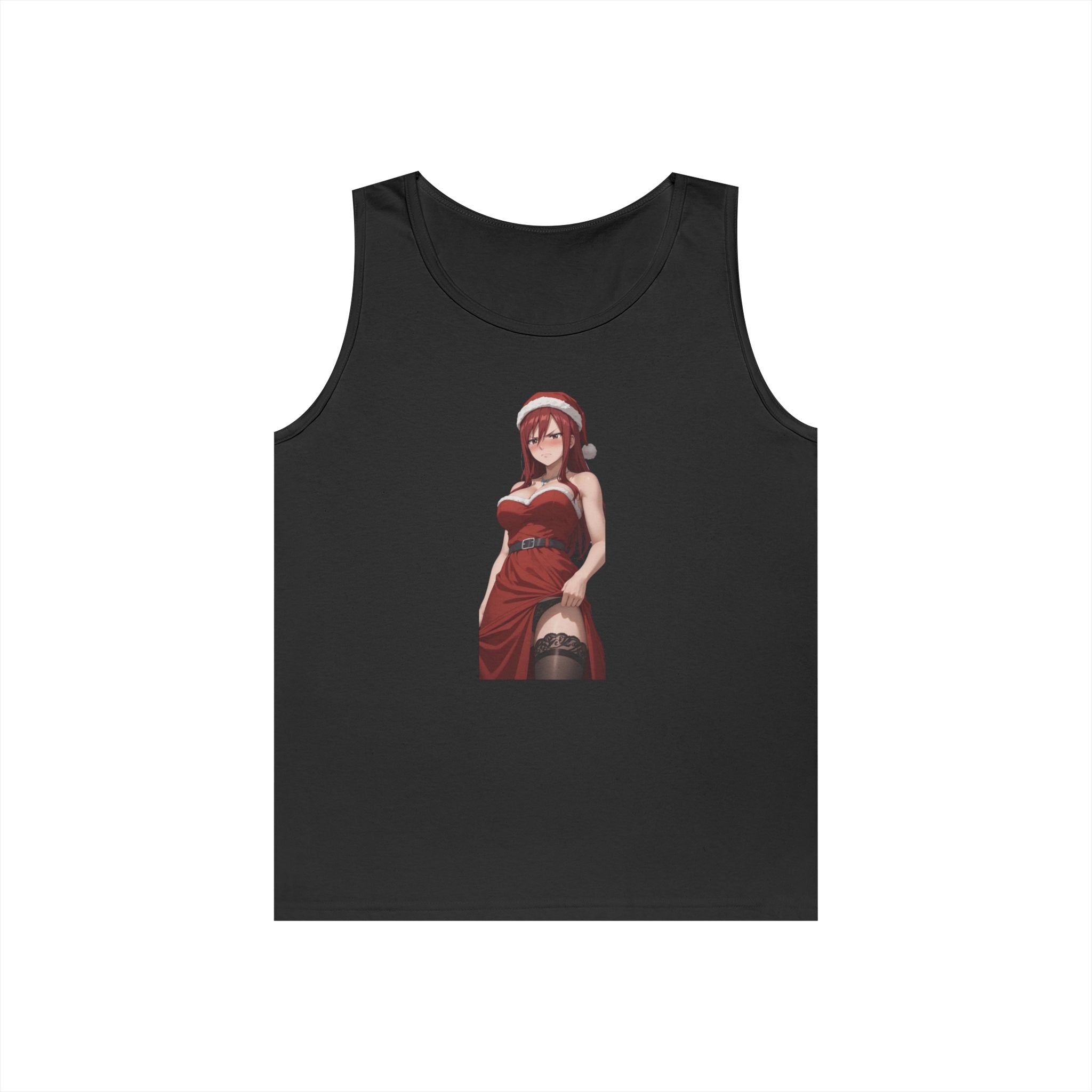 Ezra Scarlet Christmas Themed Angry Anime Heavy Cotton Tank Top