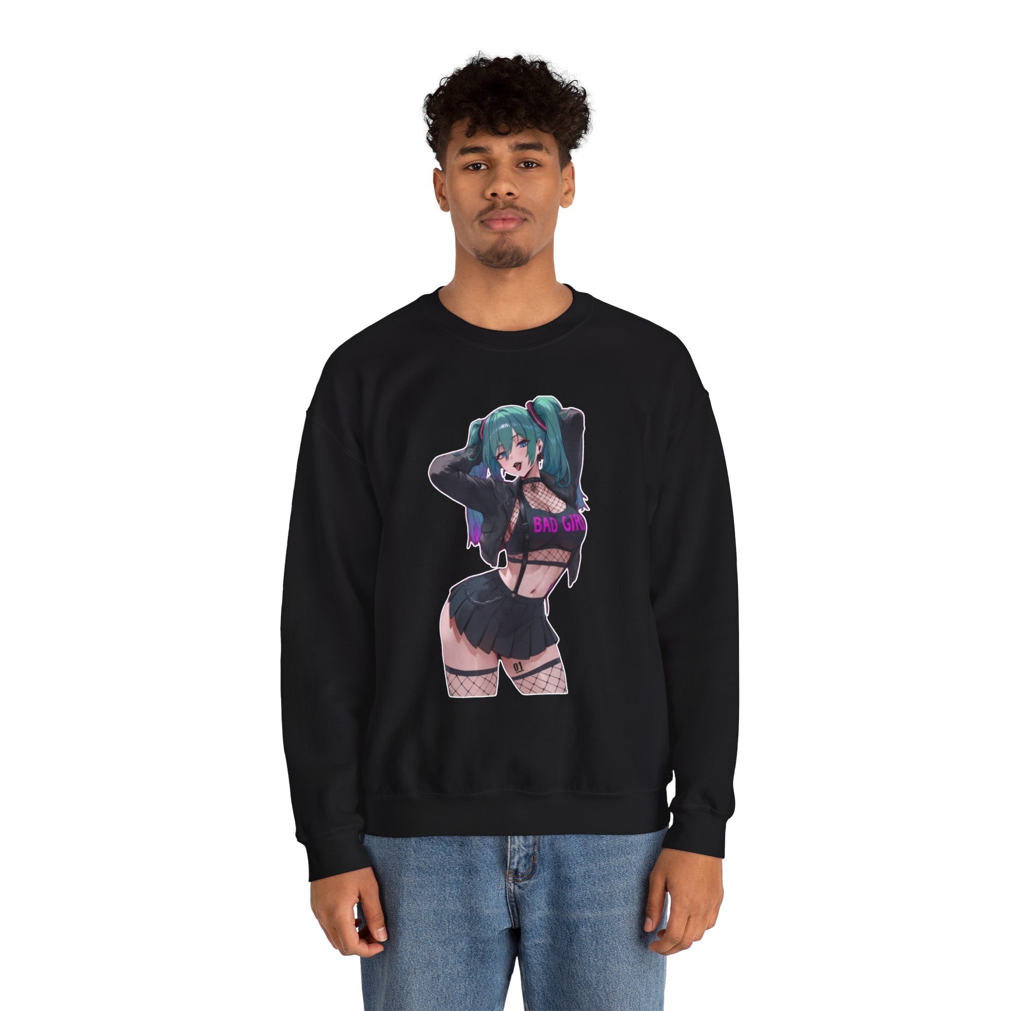 Hatsune Miku Baddie Unisex Heavy Blend™ Crewneck Sweatshirt