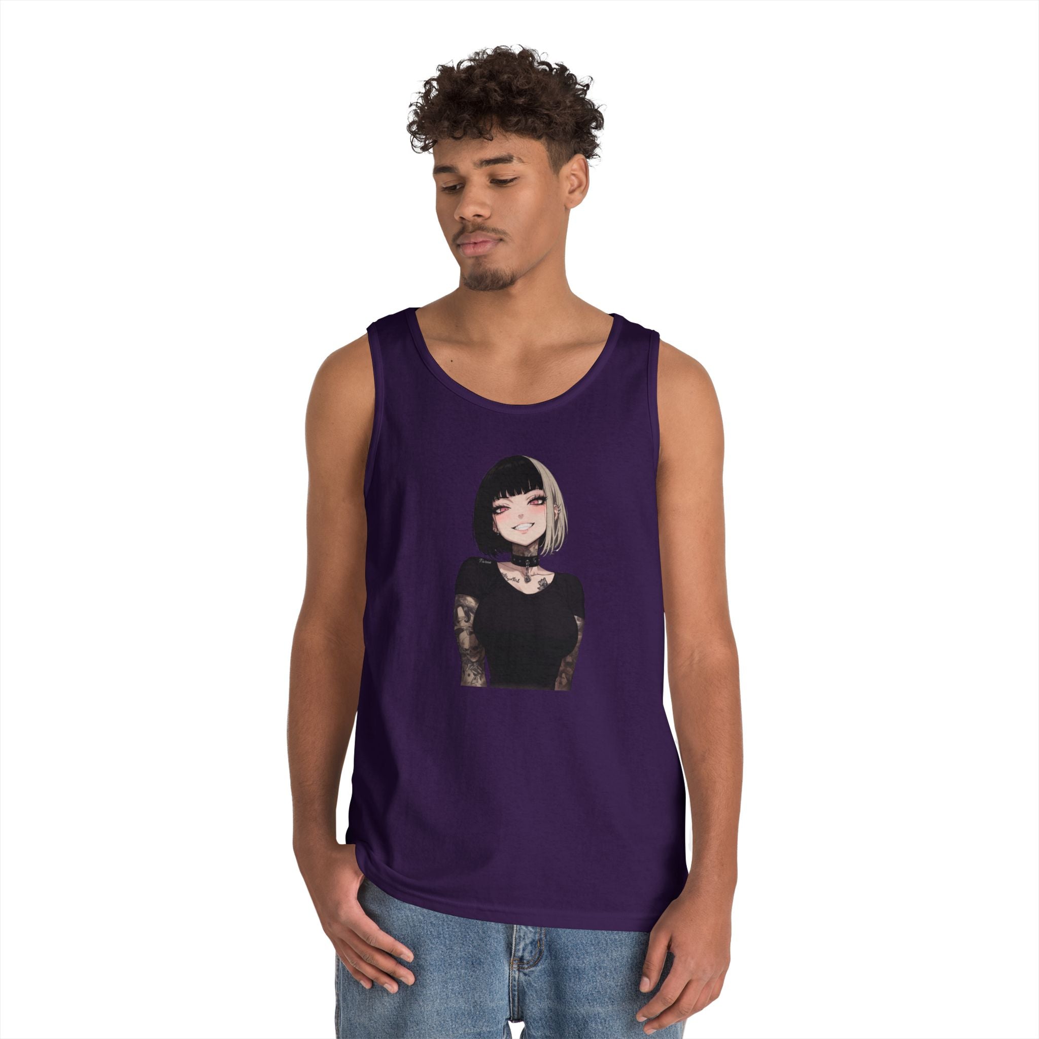 Himiko Toga Gothic Tattooed Style Heavy Cotton Tank Top