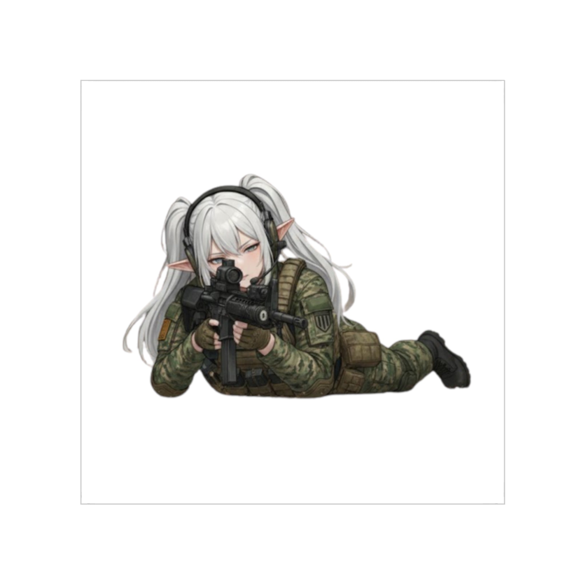 Frieren Lie Tactical Waifu Sticker