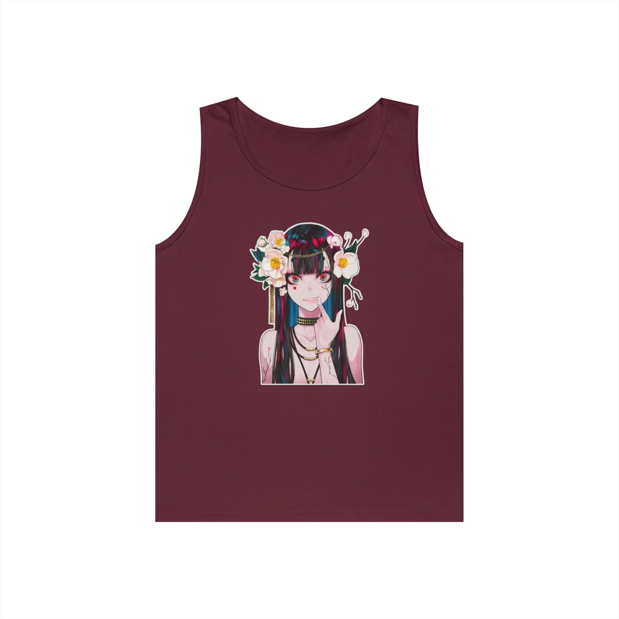Vampire Girl Dark Fantasy Heavy Cotton Tank Top