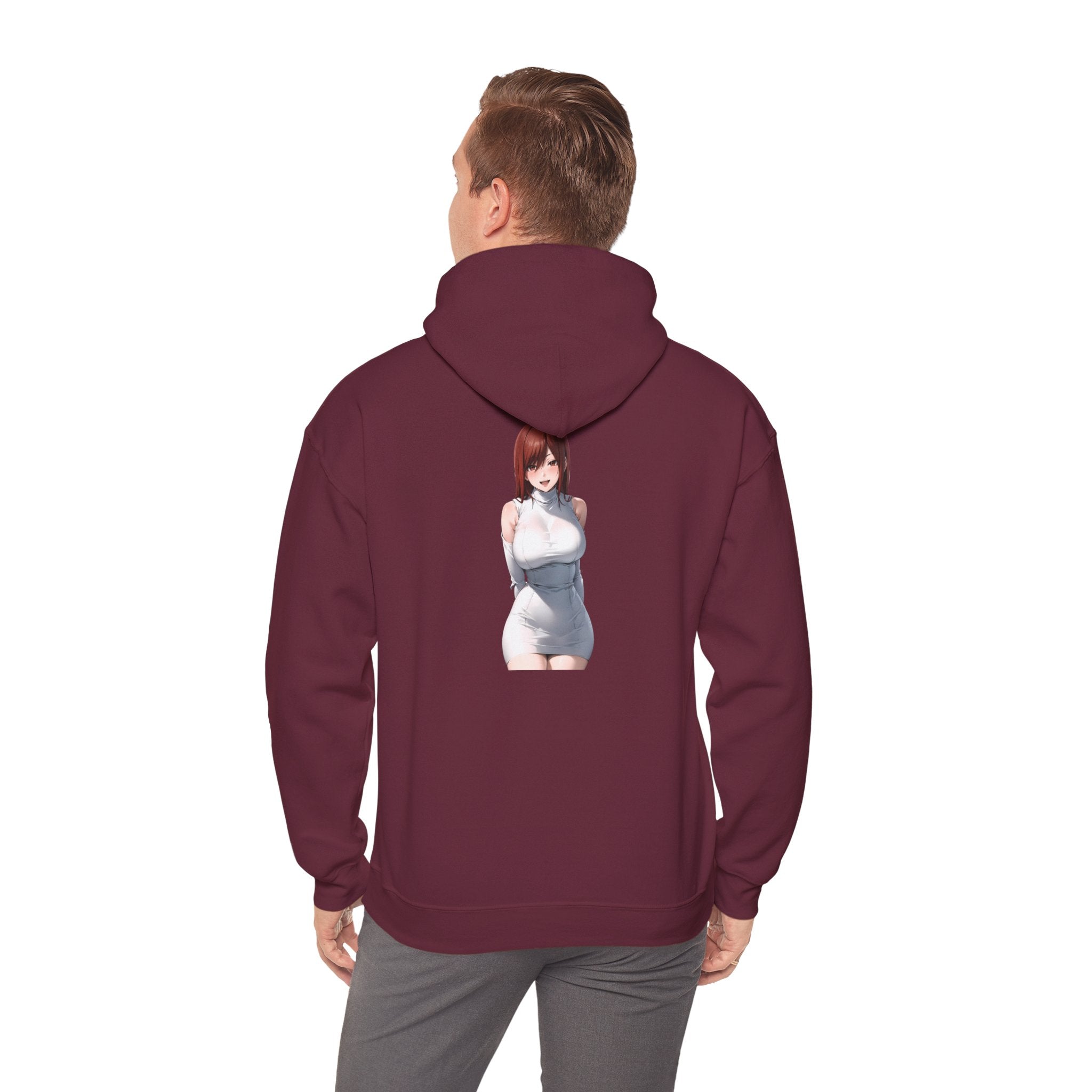 Ezra Scarlet Charming White Dress Anime Unisex Heavy Blend™ Hooded Sweatshirt
