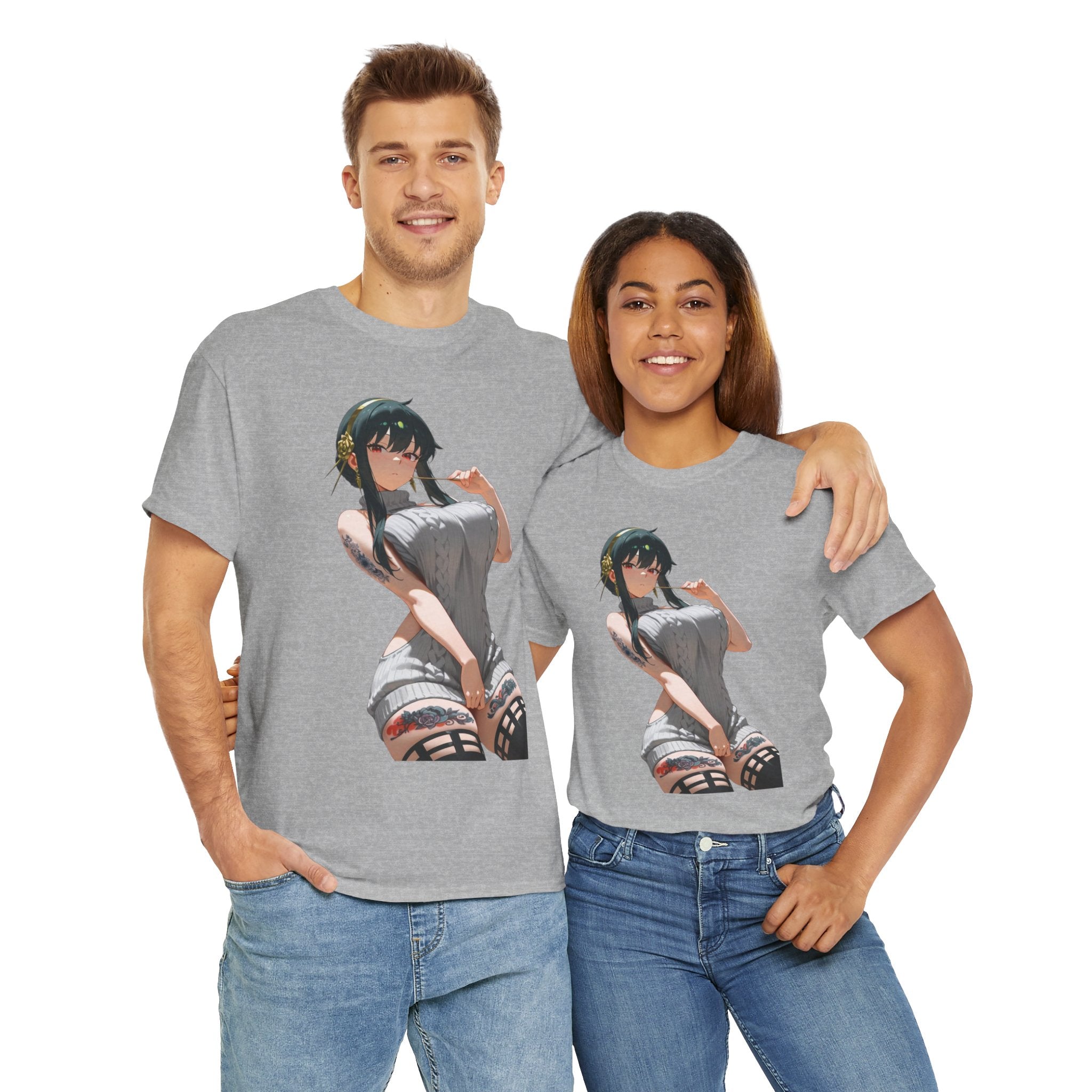 Yor Forger Sexy Tattooed Anime Heavy Cotton Tee