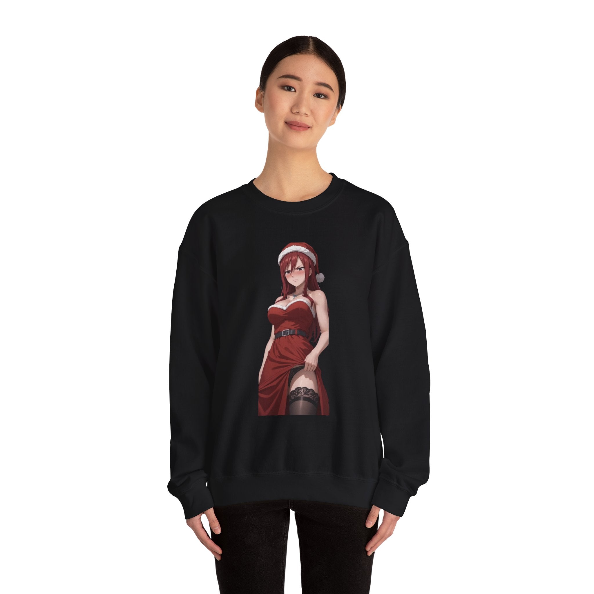 Ezra Scarlet Christmas Themed Angry Unisex Heavy Blend™ Crewneck Sweatshirt