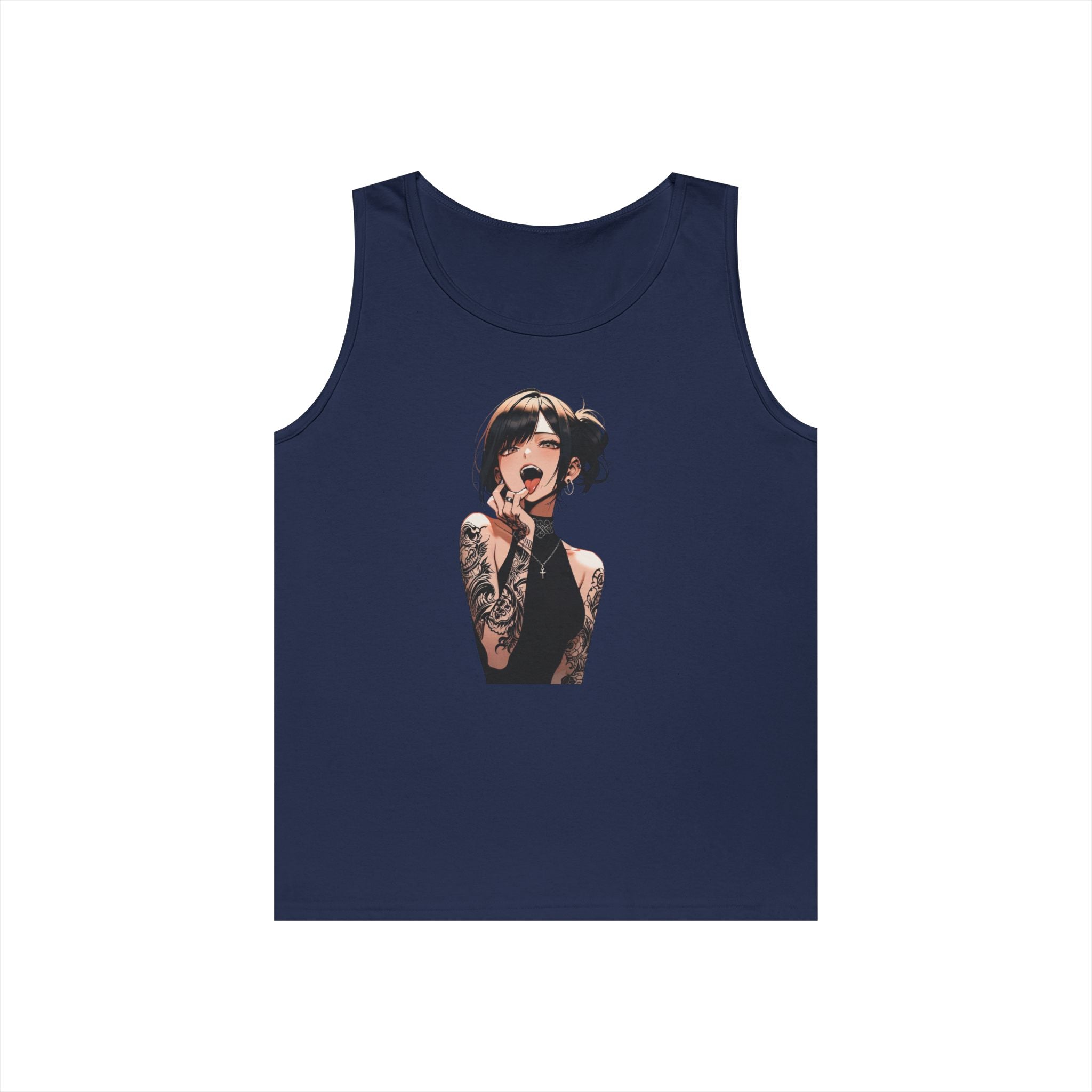Gothic Himiko Toga Tattooed Ahegao Heavy Cotton Tank Top
