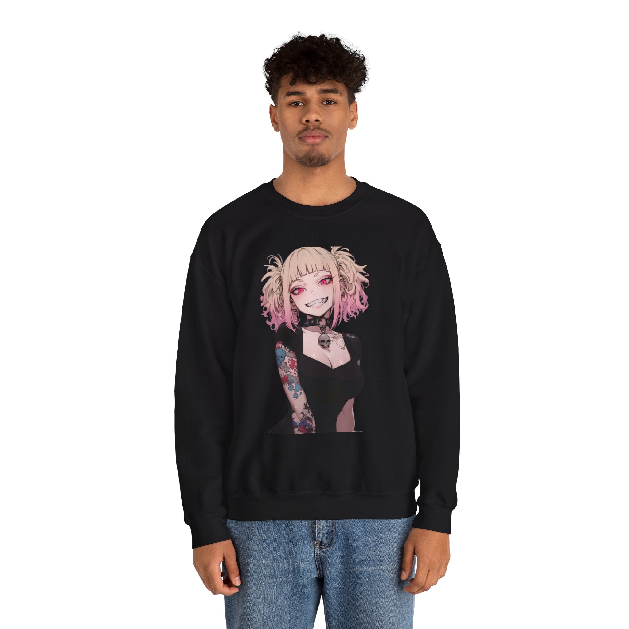 Gothic Himiko Toga Tattooed Crazy Unisex Heavy Blend™ Crewneck Sweatshirt