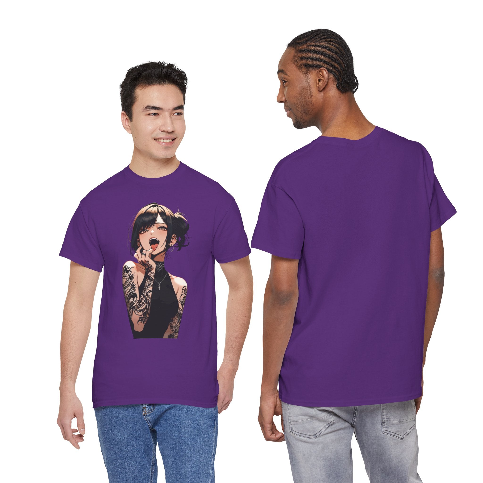 Gothic Himiko Toga Tattooed Ahegao Heavy Cotton Tee