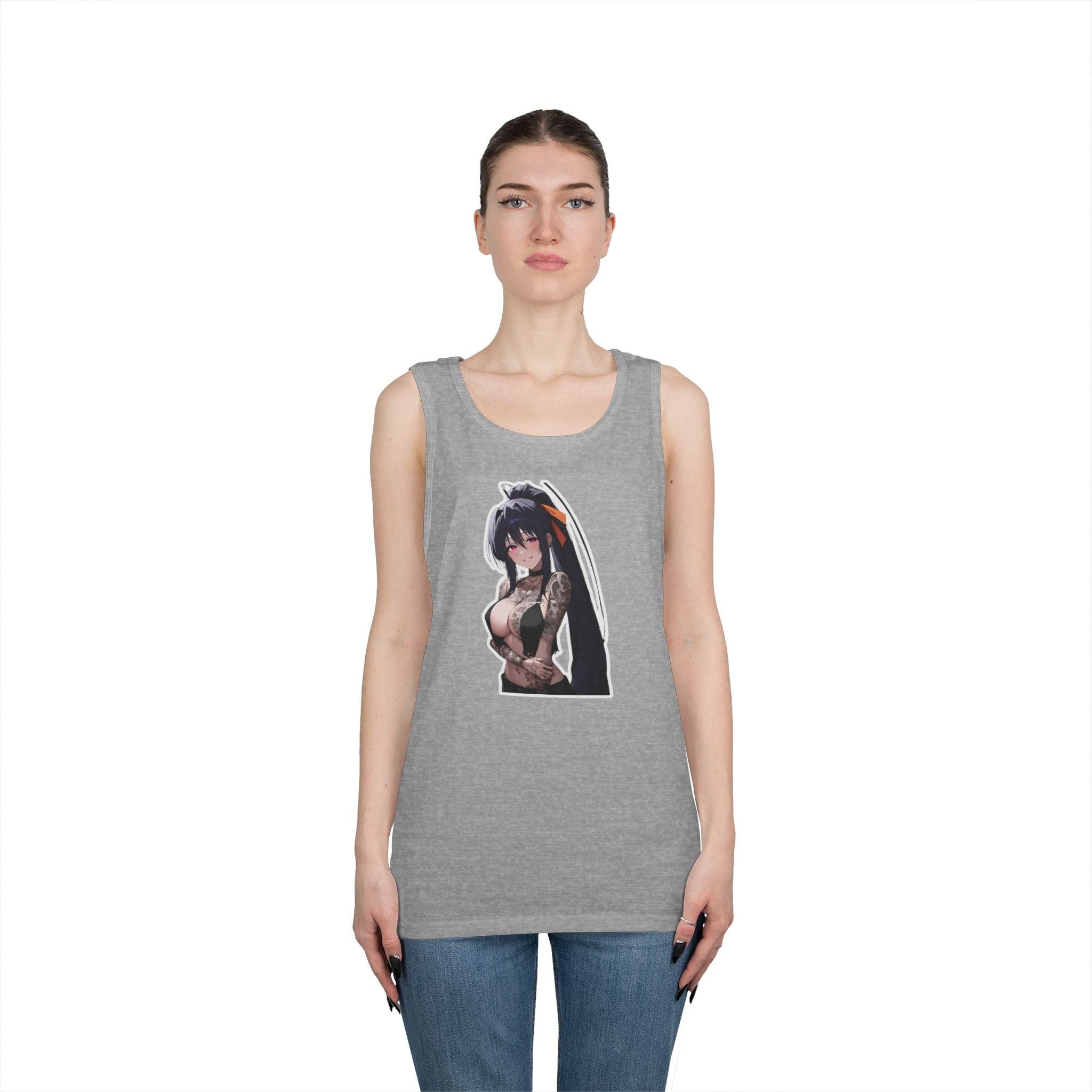 Akeno Himejima Gothic Tattooed Heavy Cotton Tank Top
