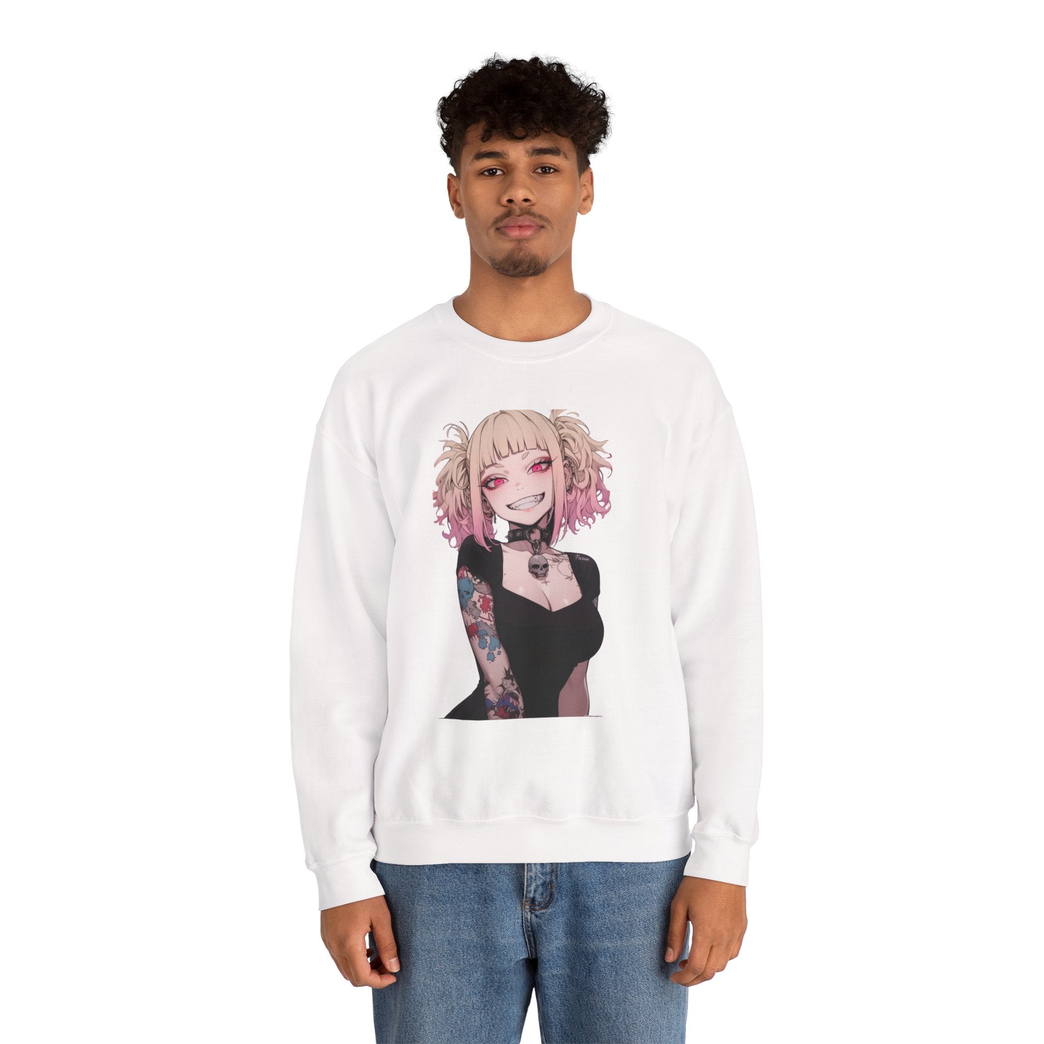 Gothic Himiko Toga Tattooed Crazy Unisex Heavy Blend™ Crewneck Sweatshirt