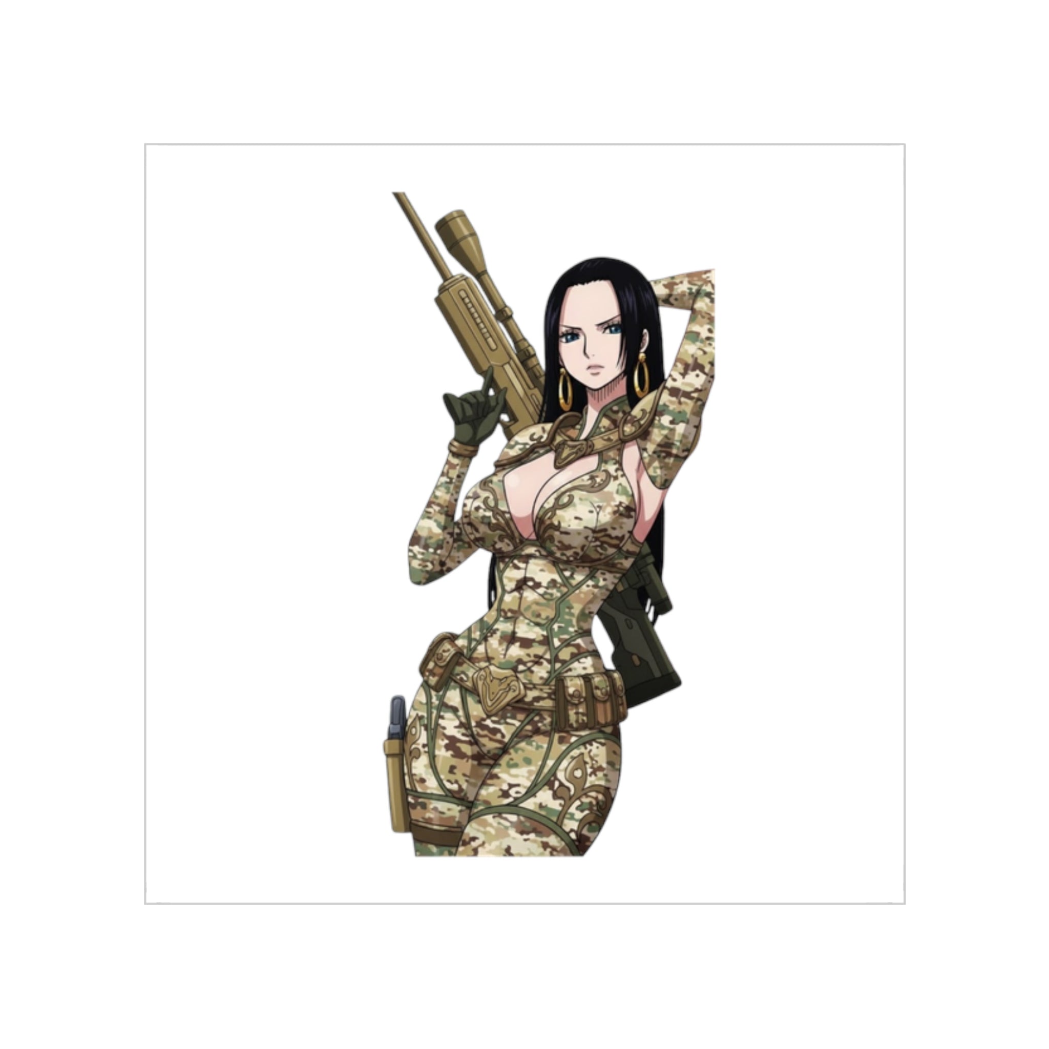 Boa Hancock Army Tactical Waifu Sticker
