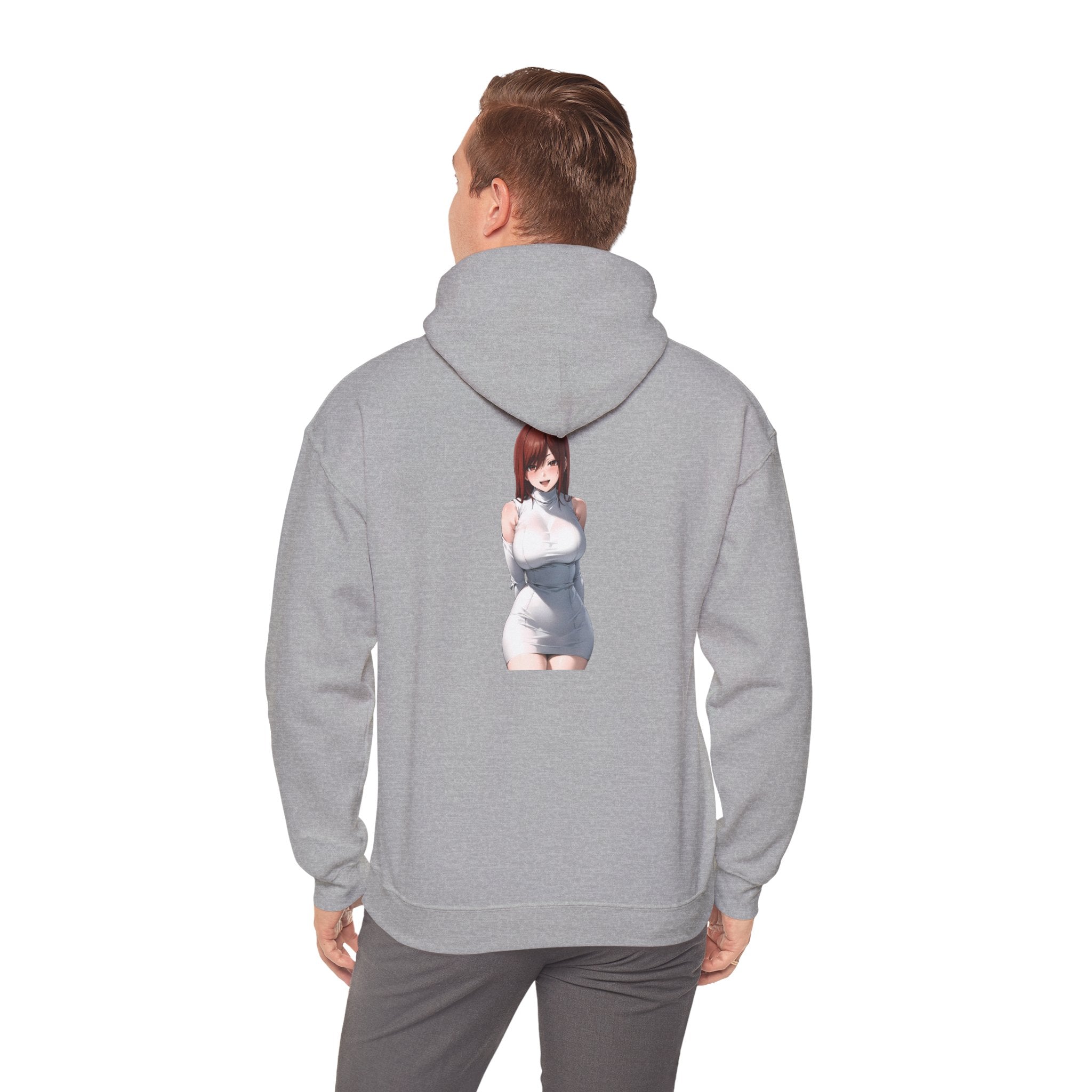 Ezra Scarlet Charming White Dress Anime Unisex Heavy Blend™ Hooded Sweatshirt