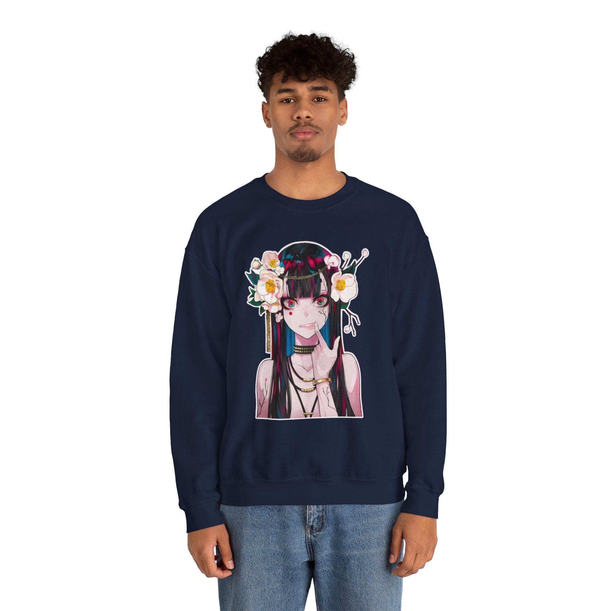 Vampire Girl Dark Fantasy Unisex Heavy Blend™ Crewneck Sweatshirt