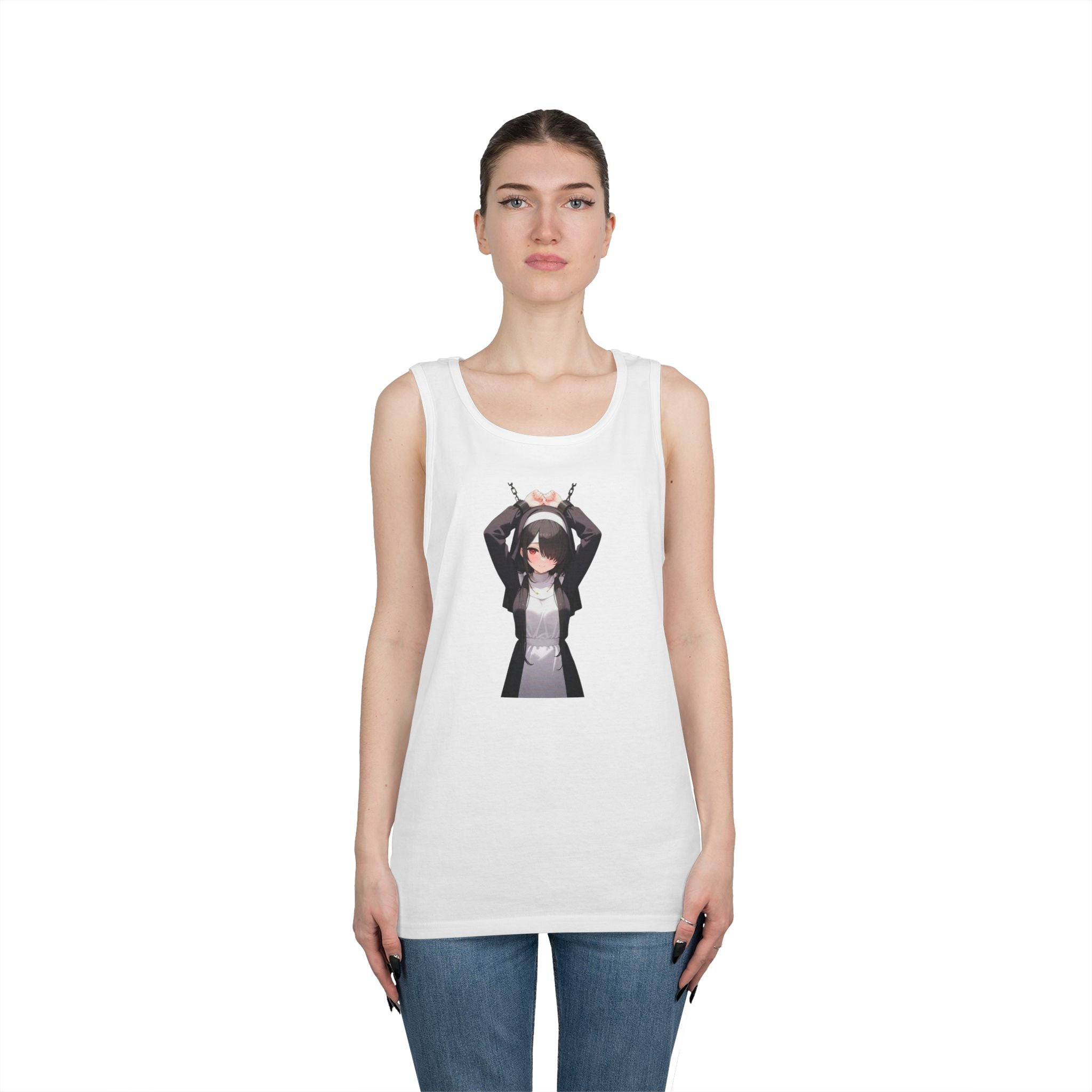 Tokisaki Kurum Nun Gothic Anime Heavy Cotton Tank Top