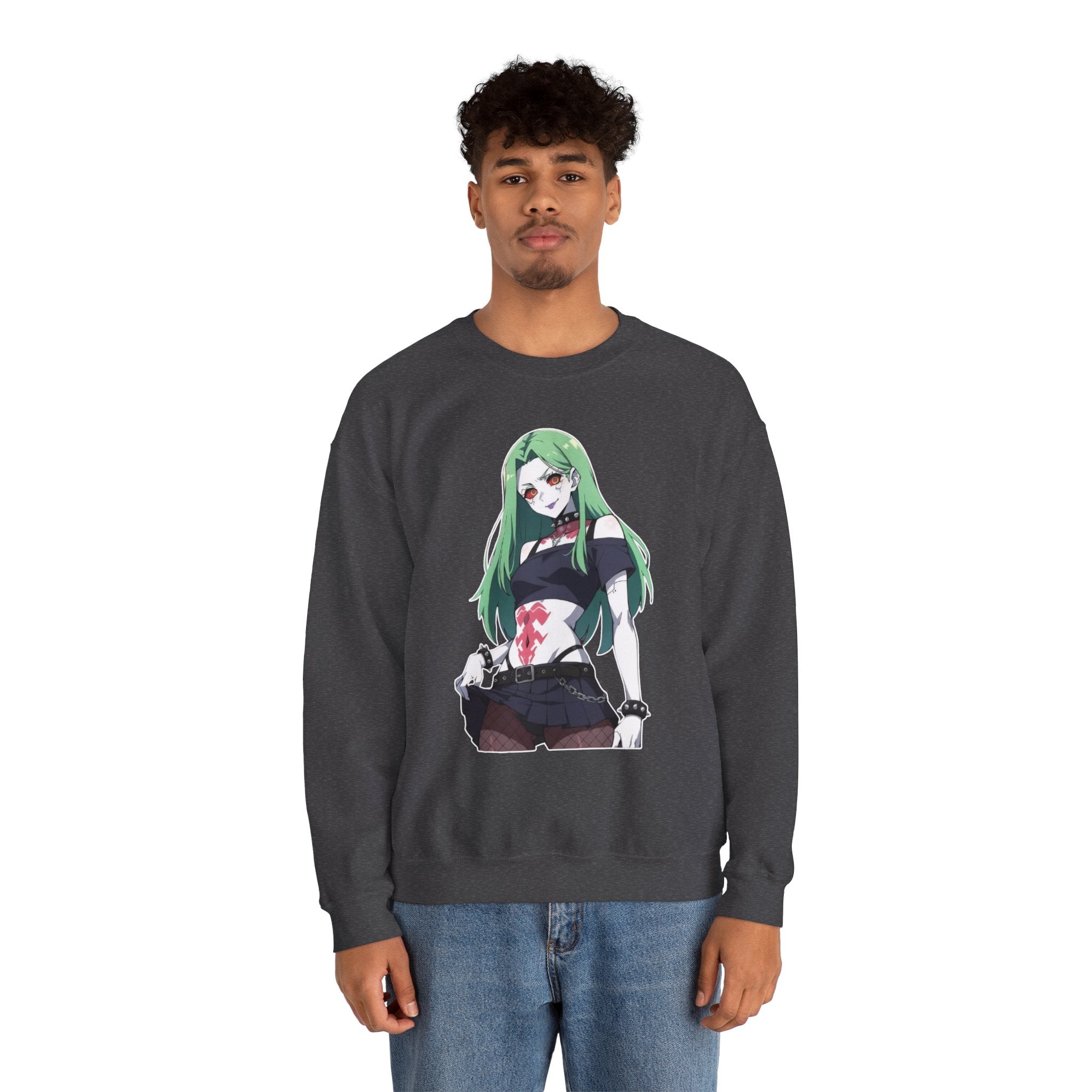 Rebecca Cyberpunk Futuristic Unisex Heavy Blend™ Crewneck Sweatshirt