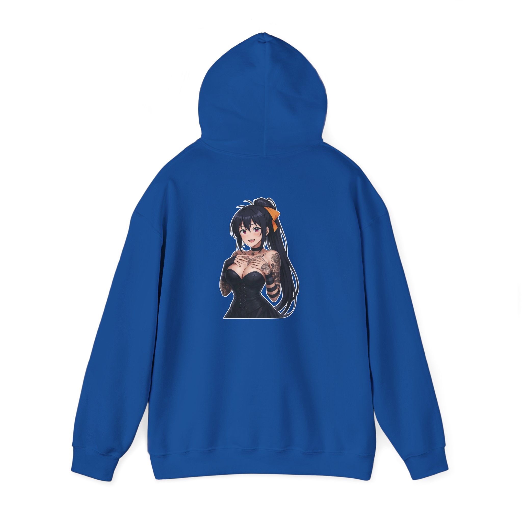 Gothic Style Akeno Himejima Tattoed Waifu Unisex Heavy Blend™ Hooded Sweatshirt