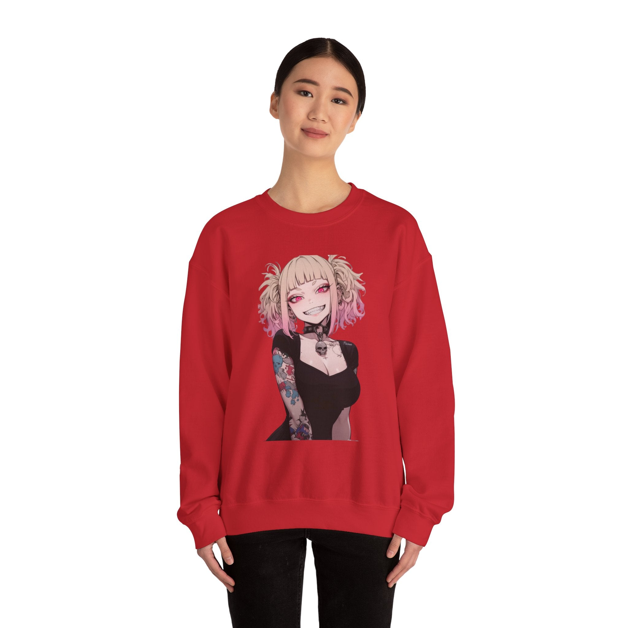 Gothic Himiko Toga Tattooed Crazy Unisex Heavy Blend™ Crewneck Sweatshirt