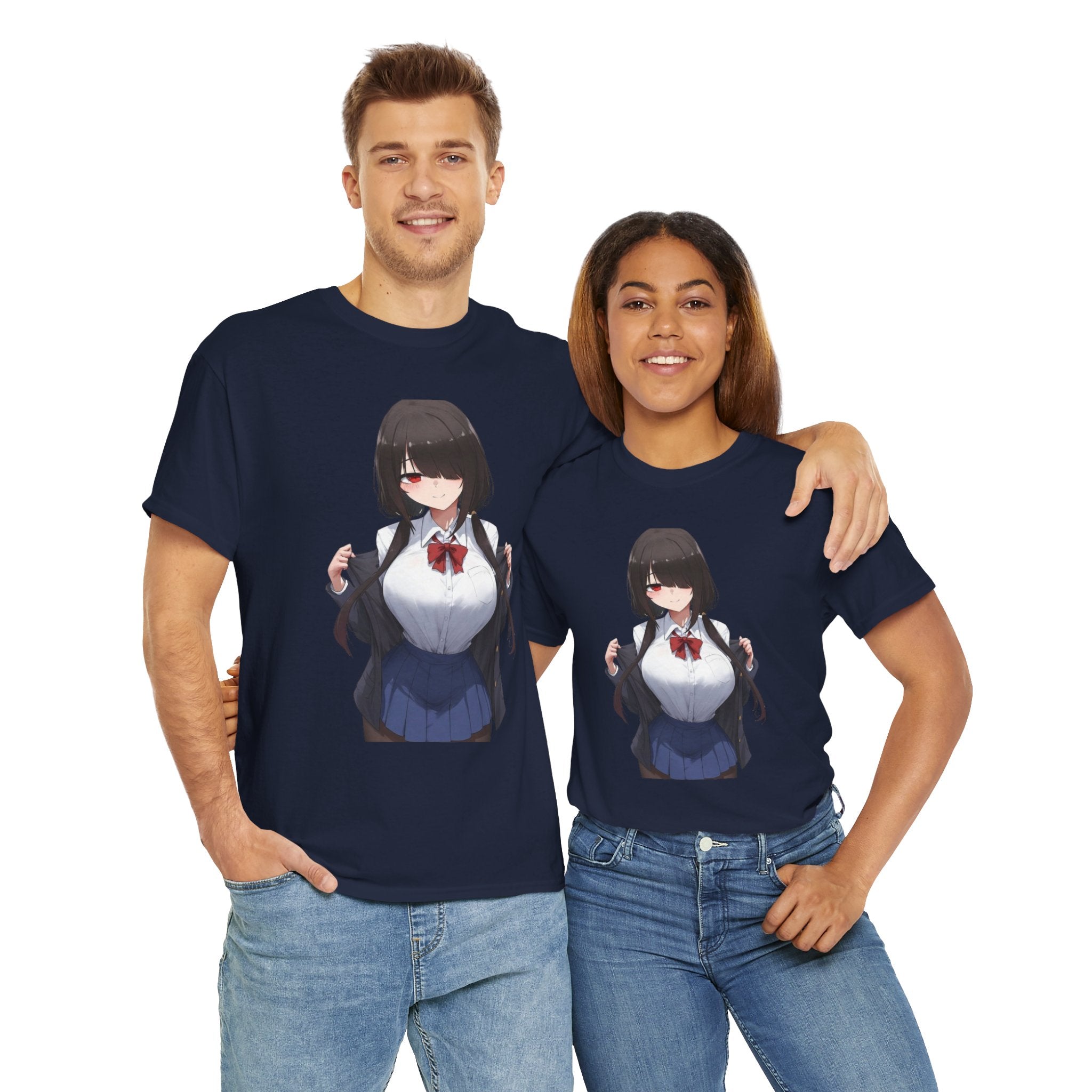 Tokisaki Kurum Schoolgirl Gothic Seductive Unisex Heavy Cotton Tee