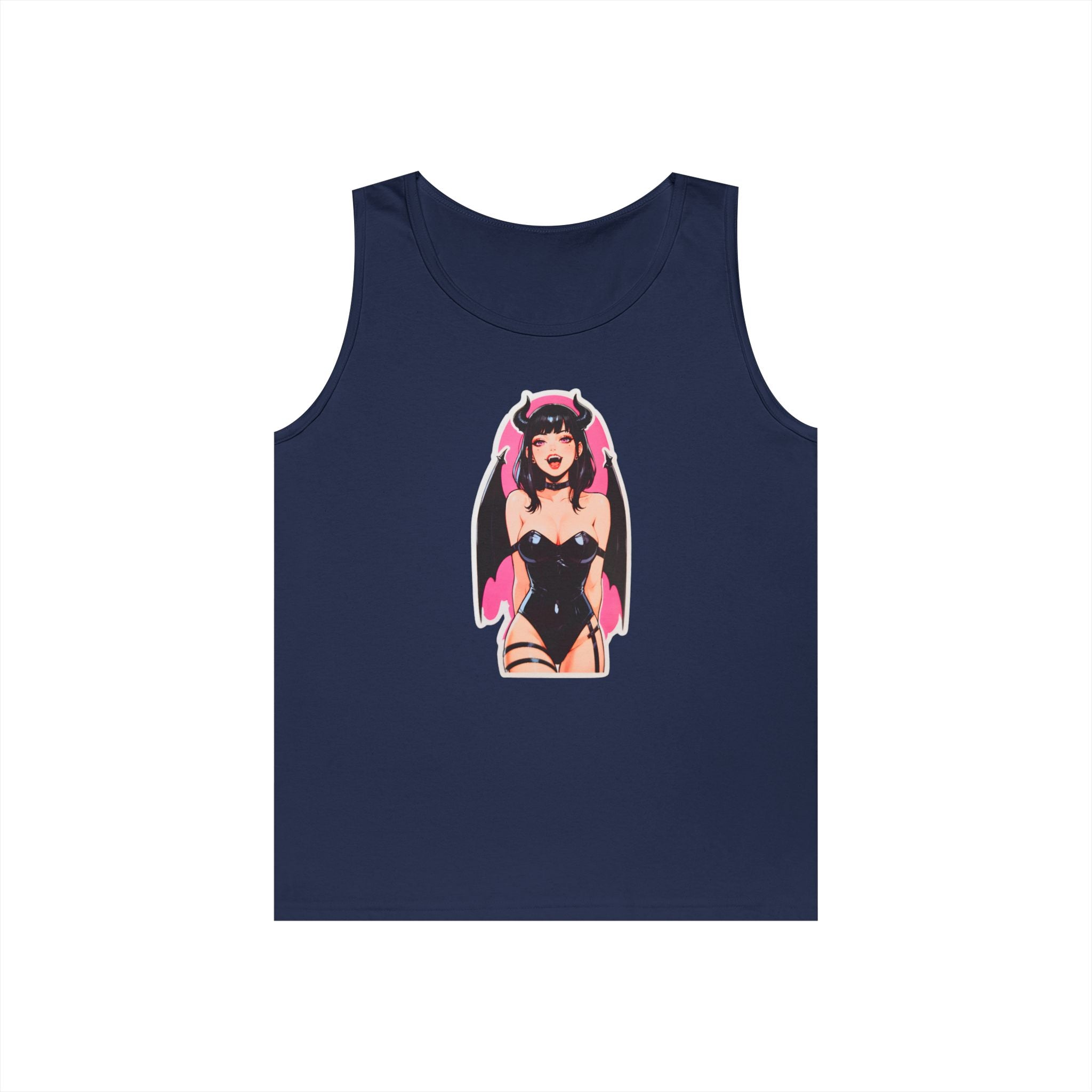 Succubus Ahegao Dark Gothic Heavy Cotton Tank Top