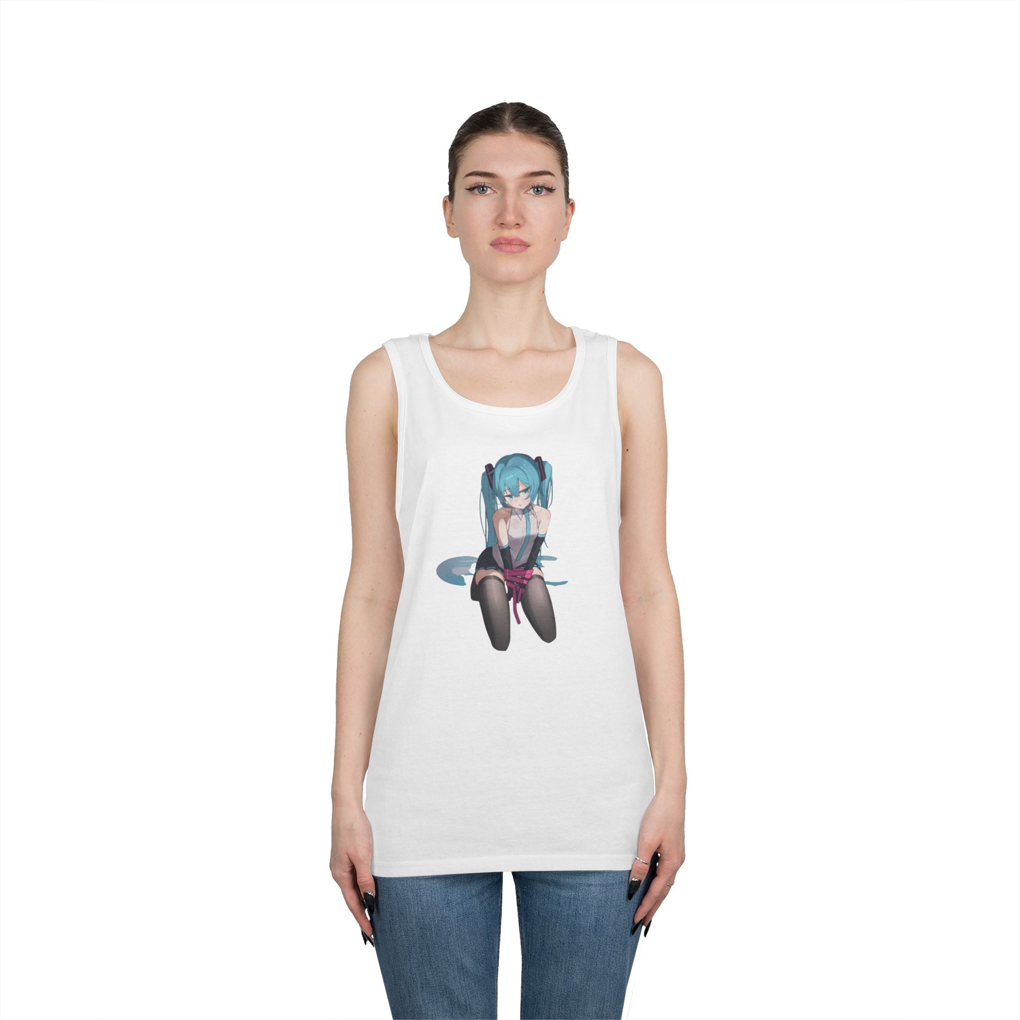 Hatsune Miku Bound Cute Anime Heavy Cotton Tank Top