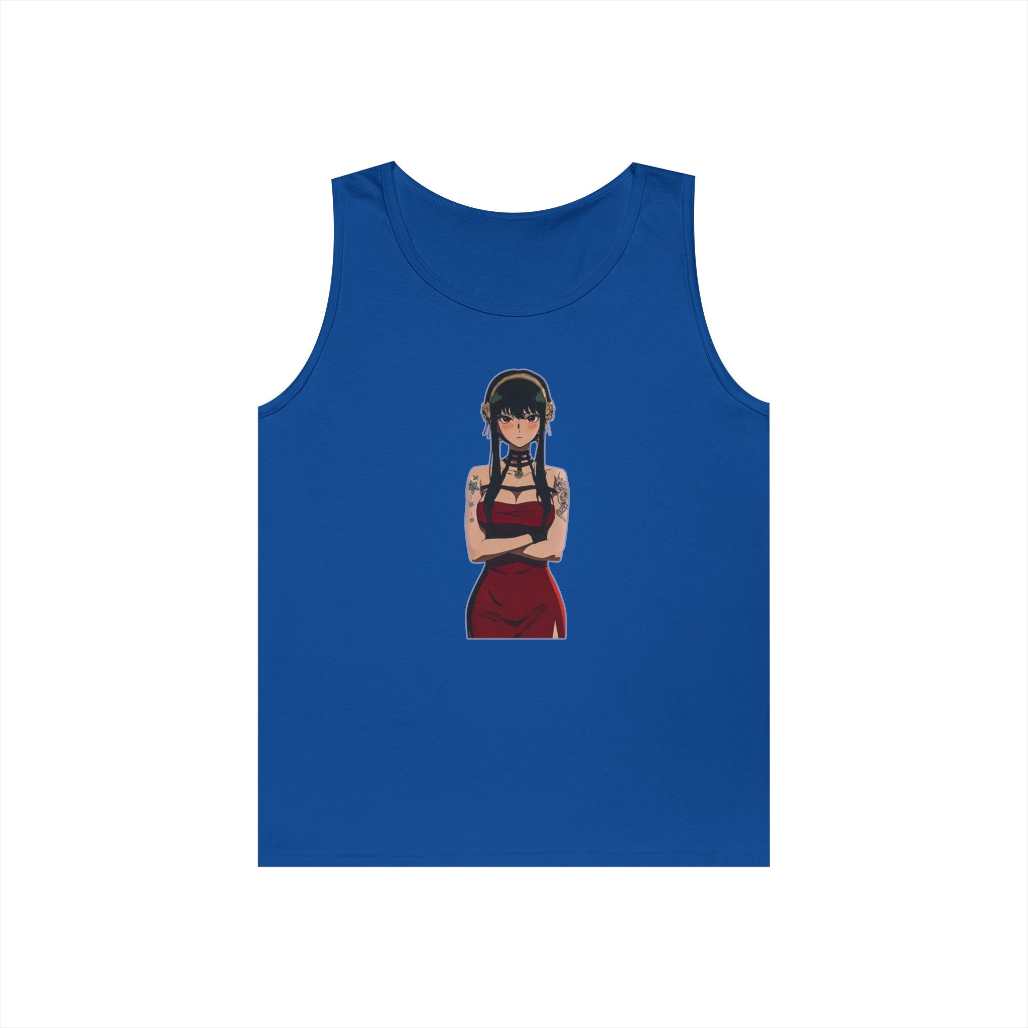 Yor Forger Elegant Tattooed Anime Heavy Cotton Tank Top