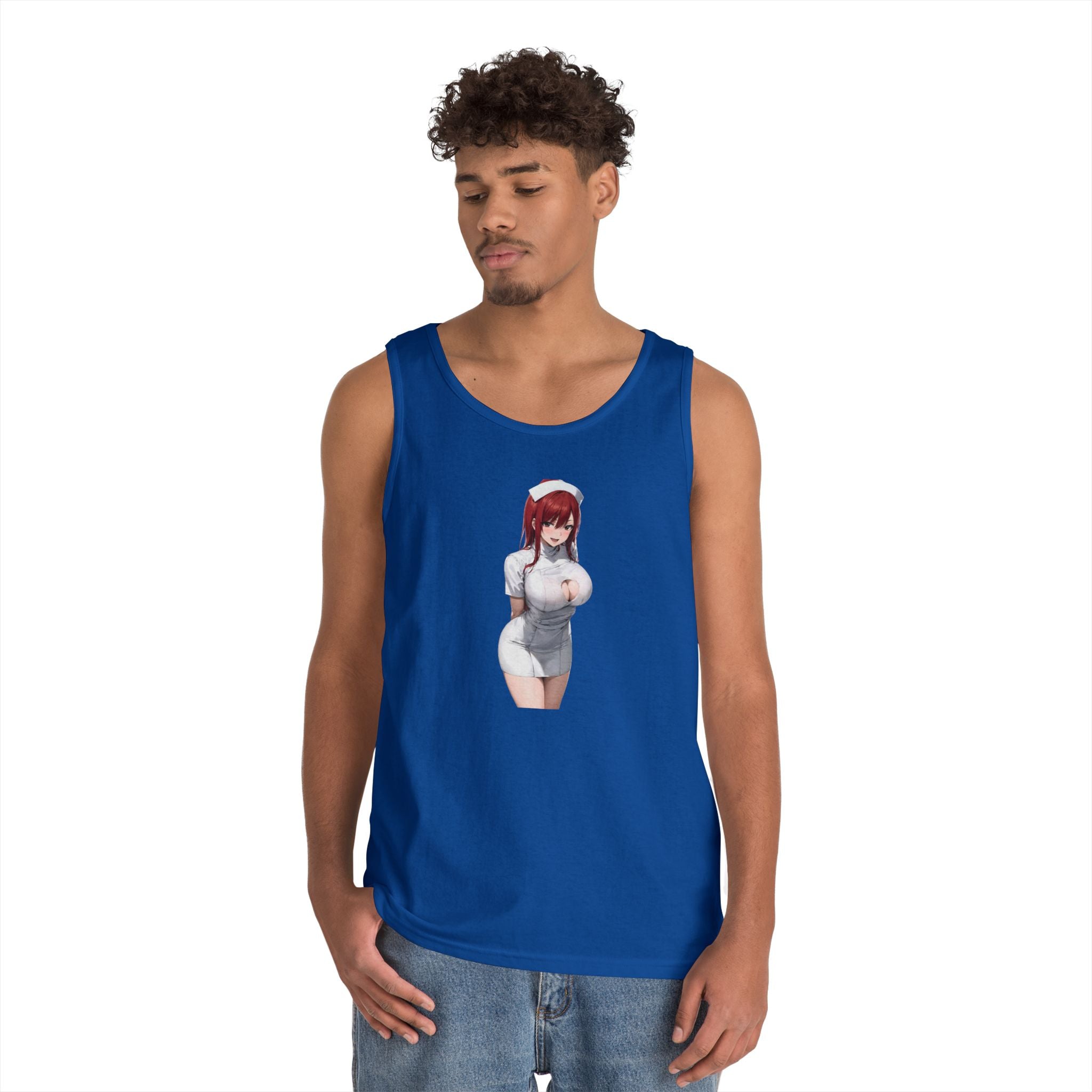 Ezra Scarlet Nurse Uniform Anime Heavy Cotton Tank Top