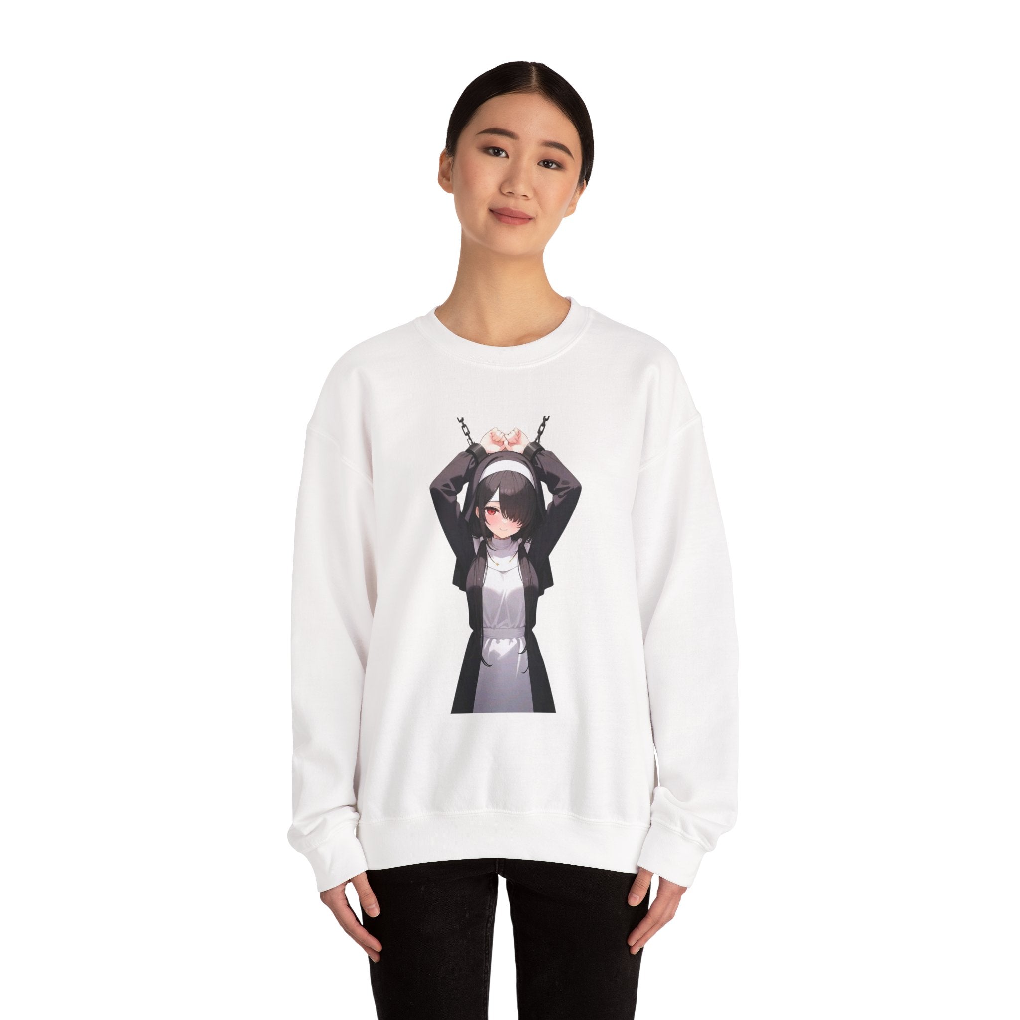 Tokisaki Kurum Nun Gothic Unisex Heavy Blend™ Crewneck Sweatshirt