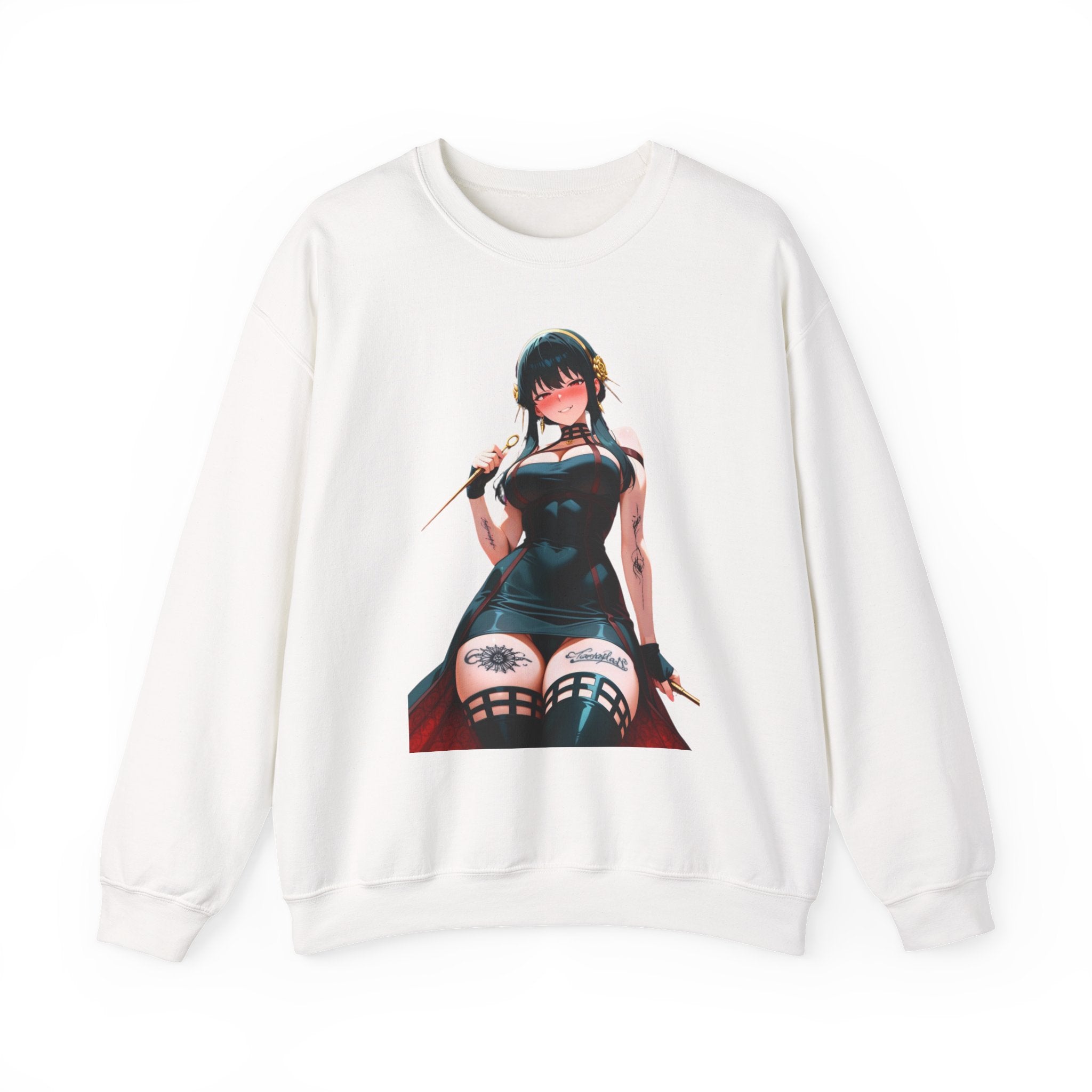 Yor Forger Assassin Gothic Tattooed Unisex Heavy Blend™ Crewneck Sweatshirt