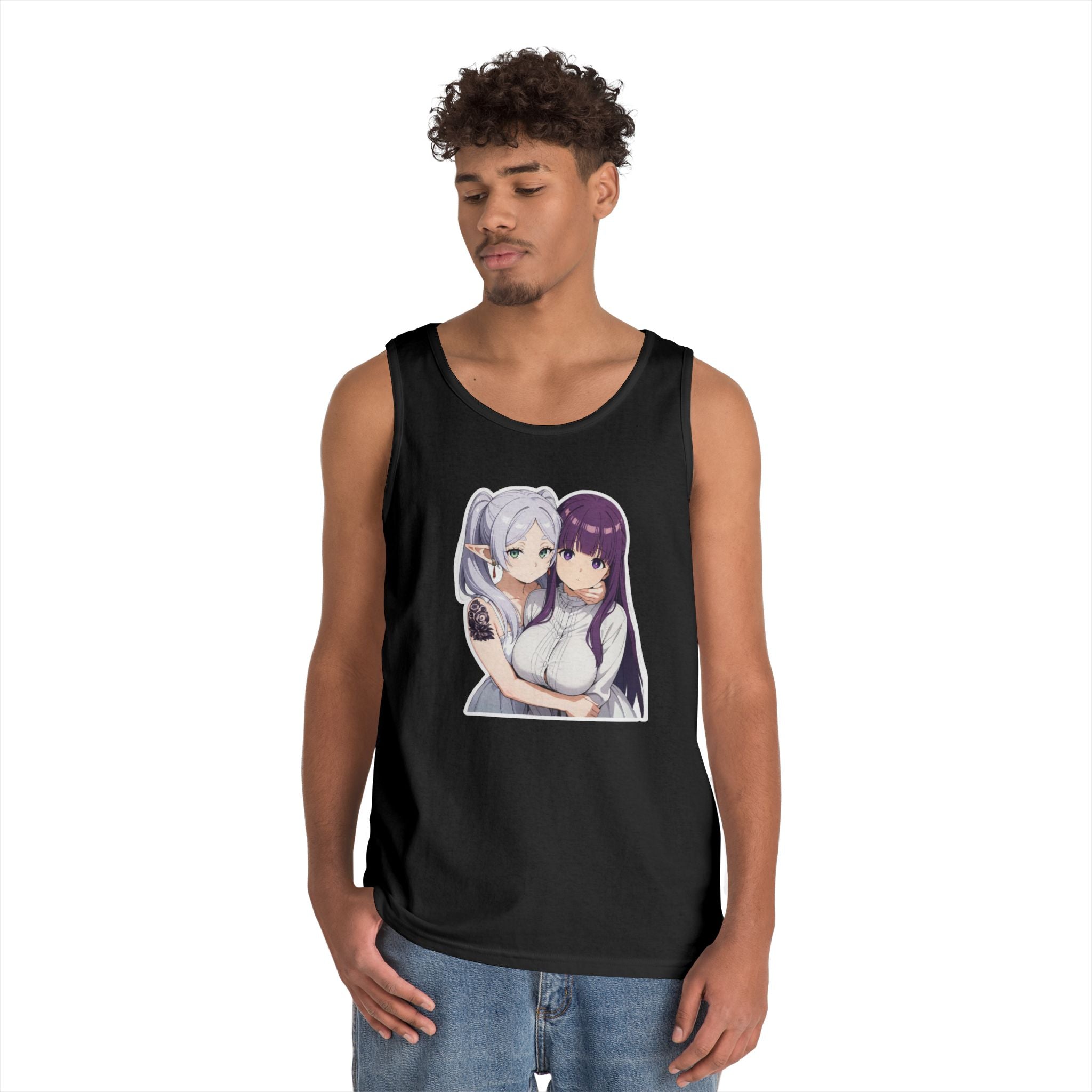 Fern x Frieren Waifu Heavy Cotton Tank Top