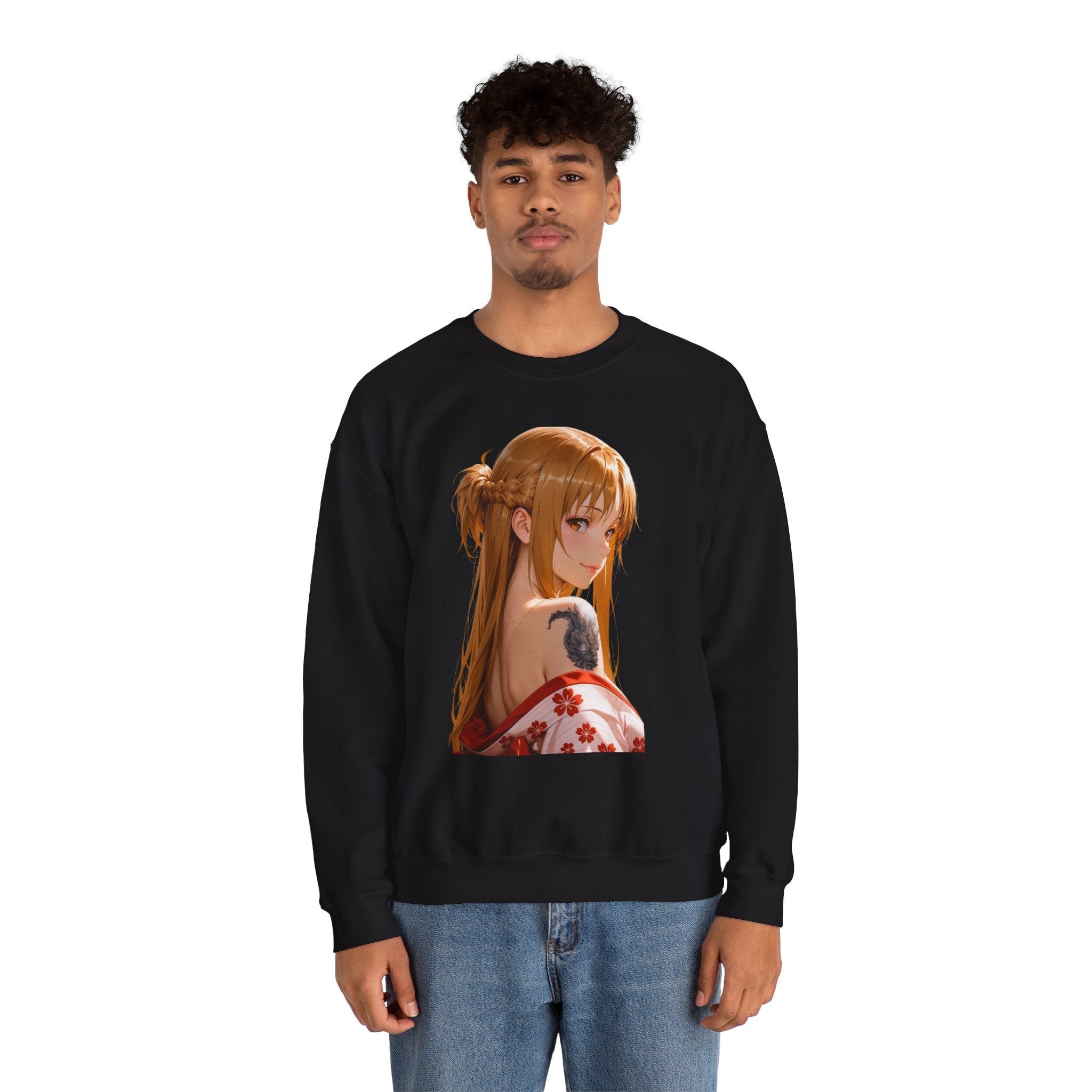 Asuna Kimono Tattoo Unisex Heavy Blend™ Crewneck Sweatshirt