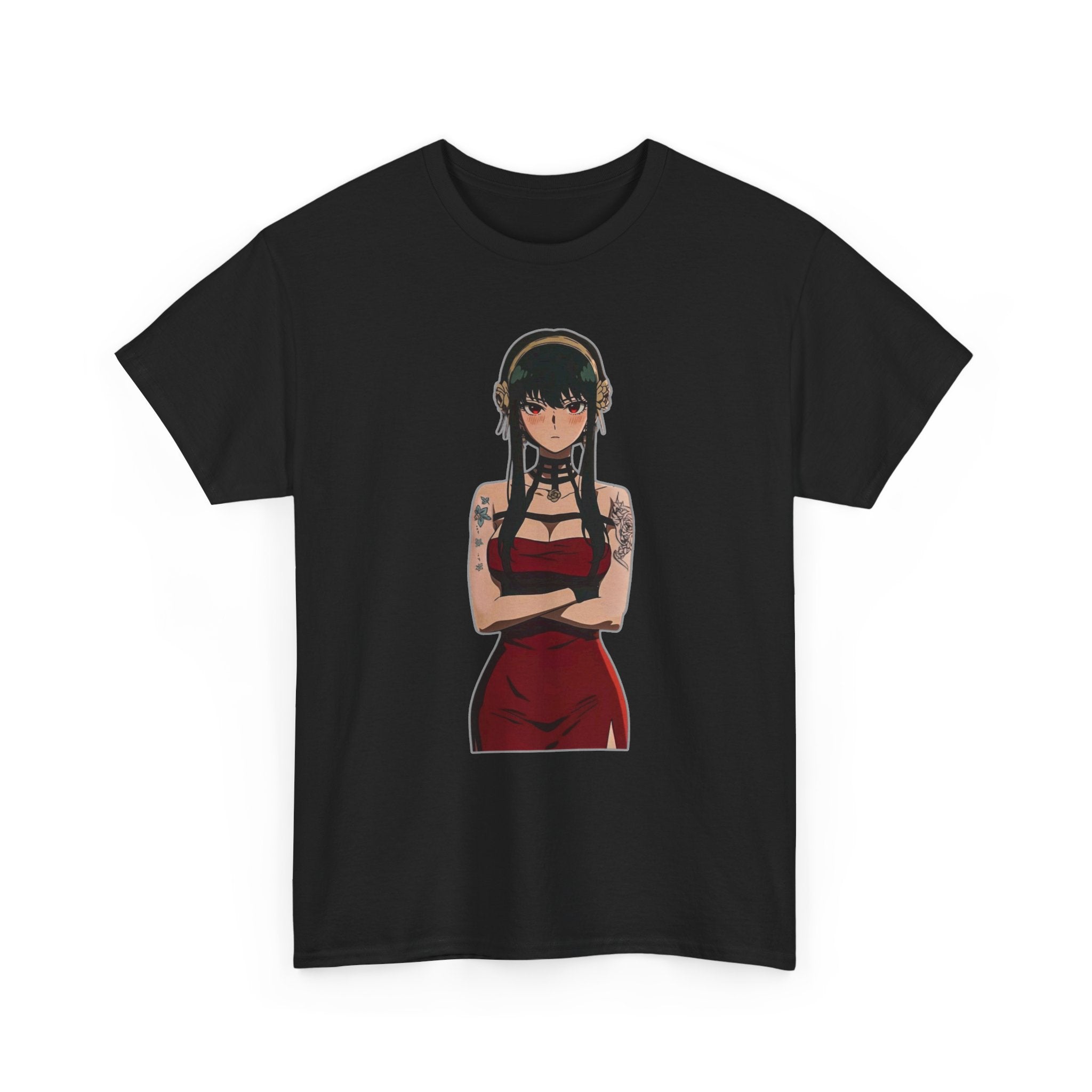 Yor Forger Elegant Tattooed Anime Unisex Heavy Cotton Tee