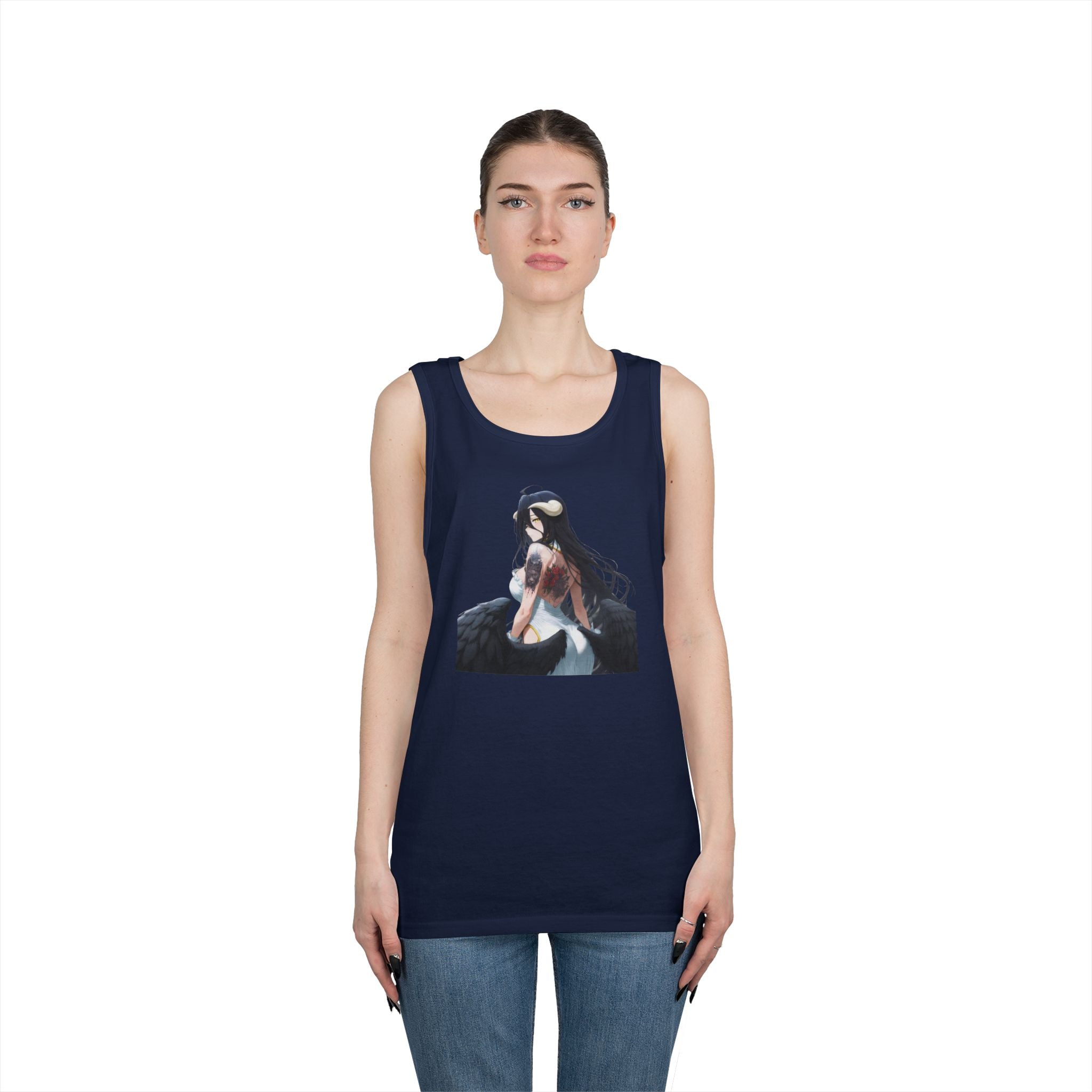 Gothic Albedo Overlord Waifu Heavy Cotton Tank Top