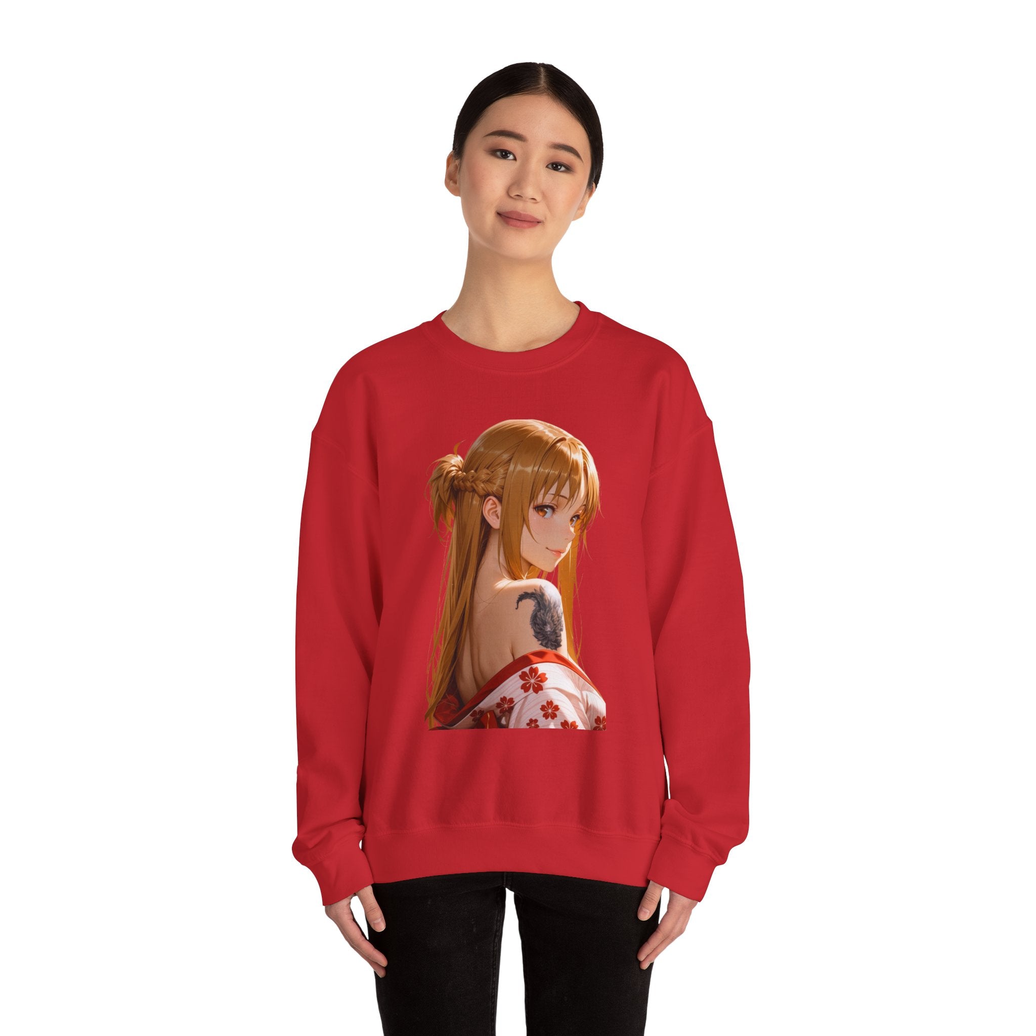 Asuna Kimono Tattoo Unisex Heavy Blend™ Crewneck Sweatshirt