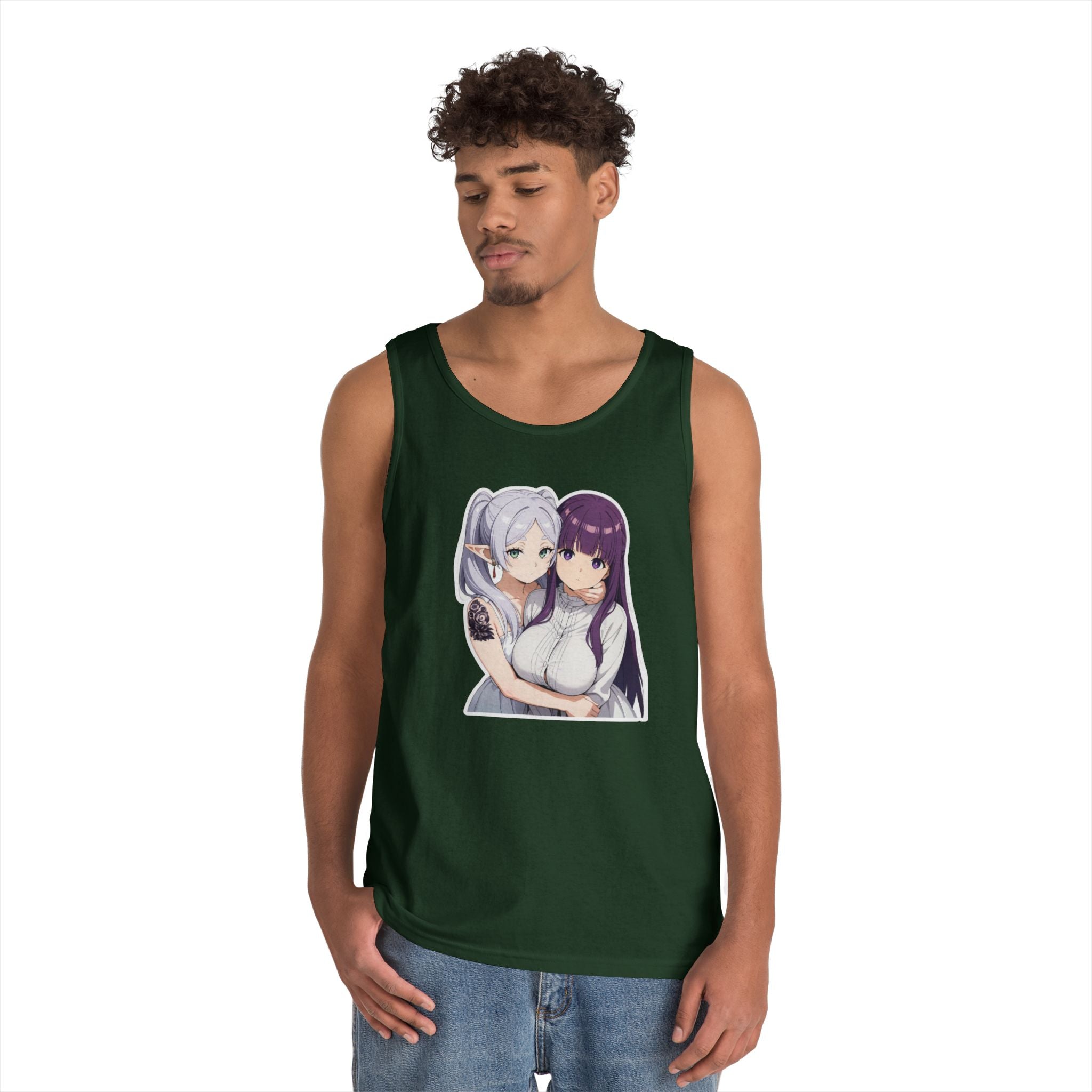 Fern x Frieren Waifu Heavy Cotton Tank Top