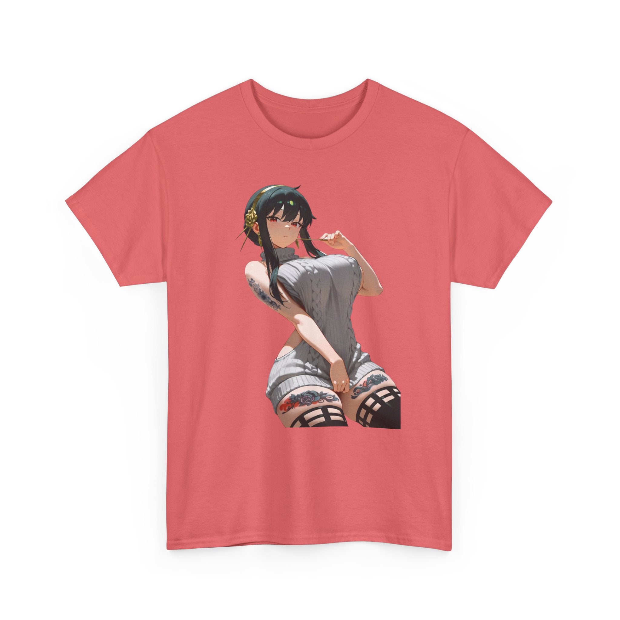 Yor Forger Sexy Tattooed Anime Heavy Cotton Tee