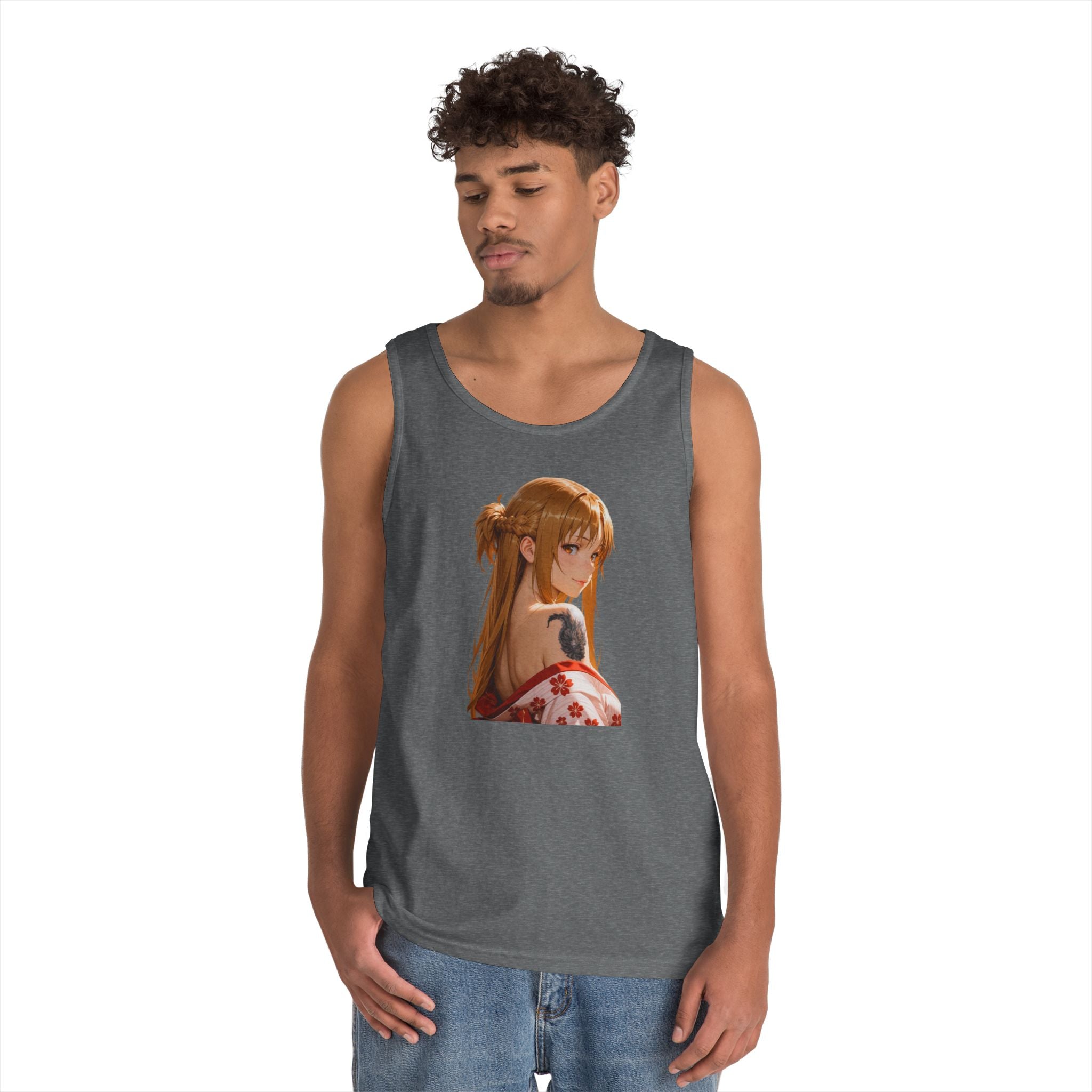 Asuna Kimono Tattoo Heavy Cotton Tank Top