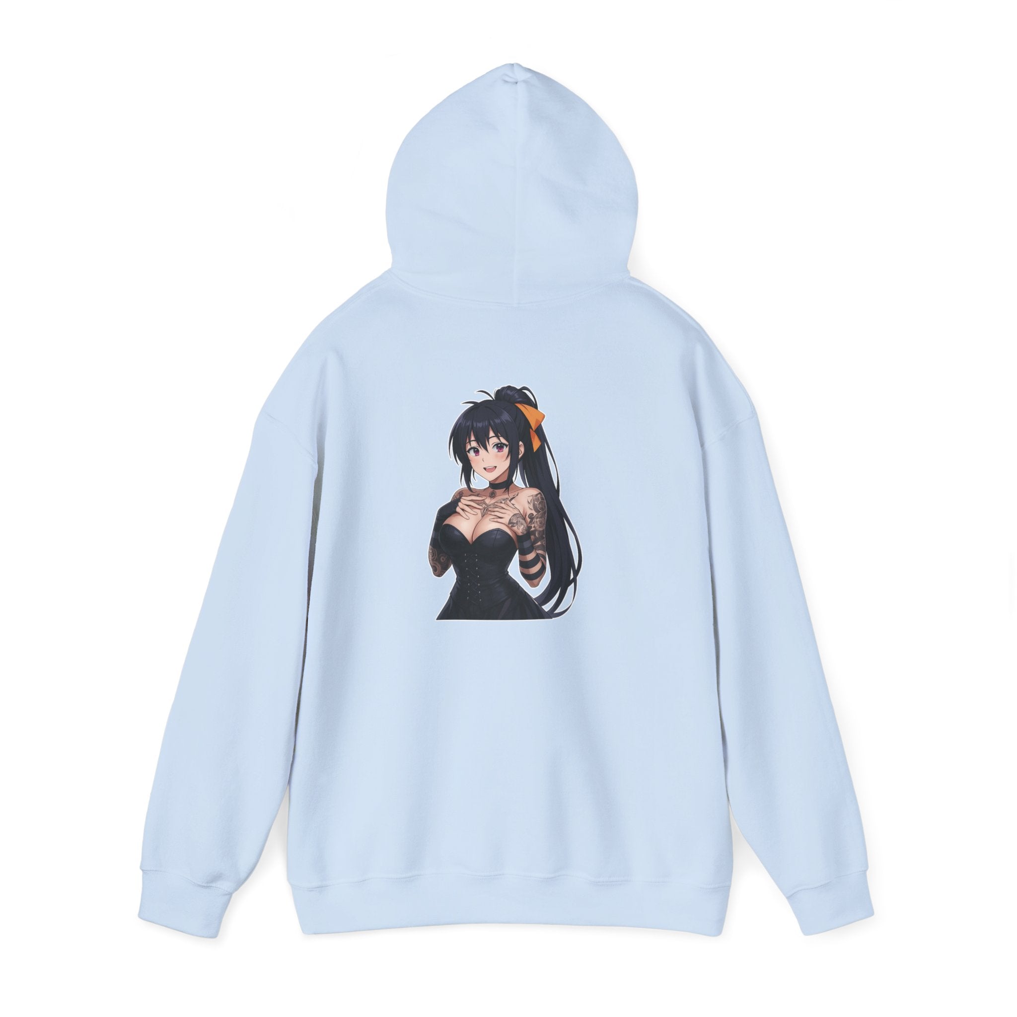 Gothic Style Akeno Himejima Tattoed Waifu Unisex Heavy Blend™ Hooded Sweatshirt
