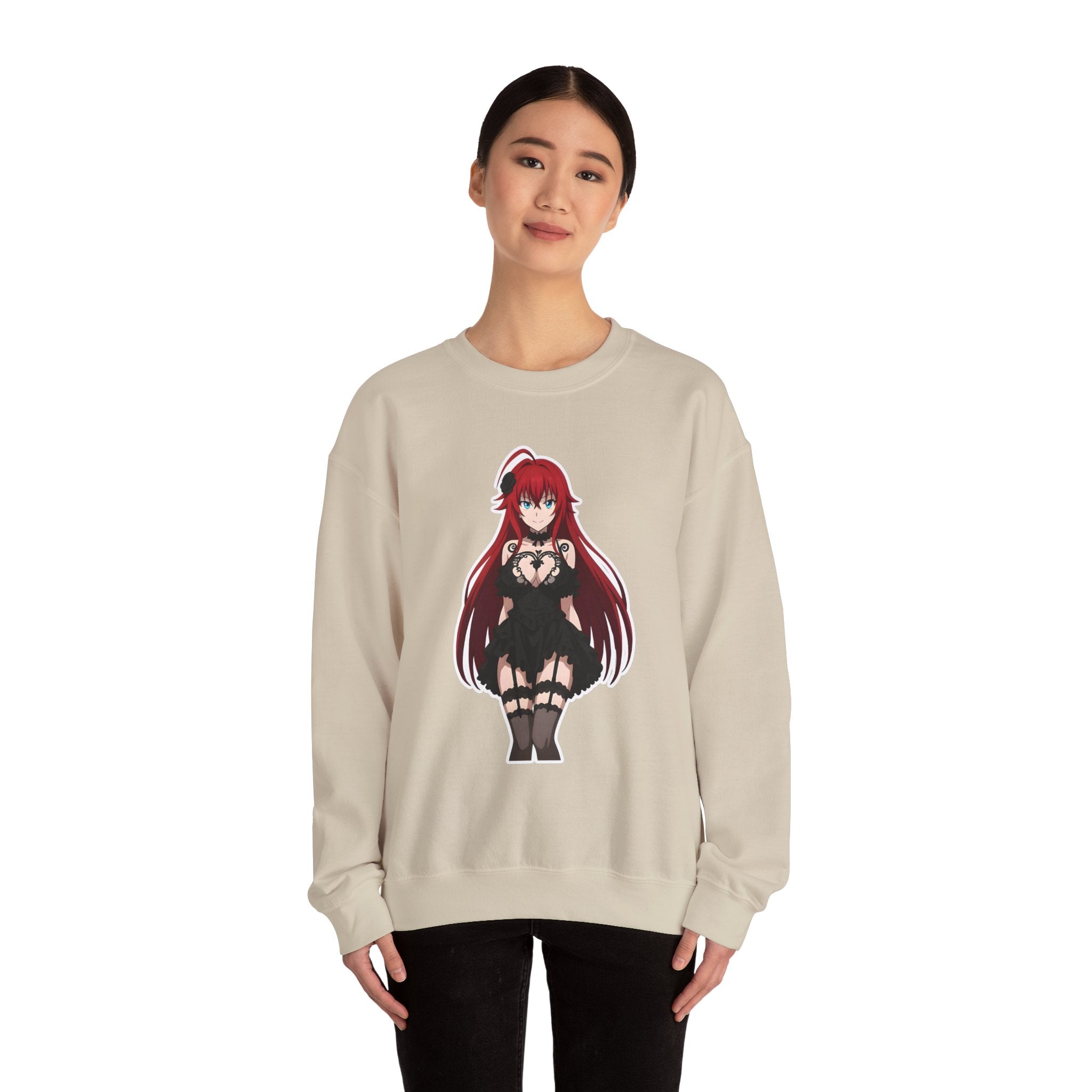 Rias Gremory Gothic Style Waifu Unisex Heavy Blend™ Crewneck Sweatshirt