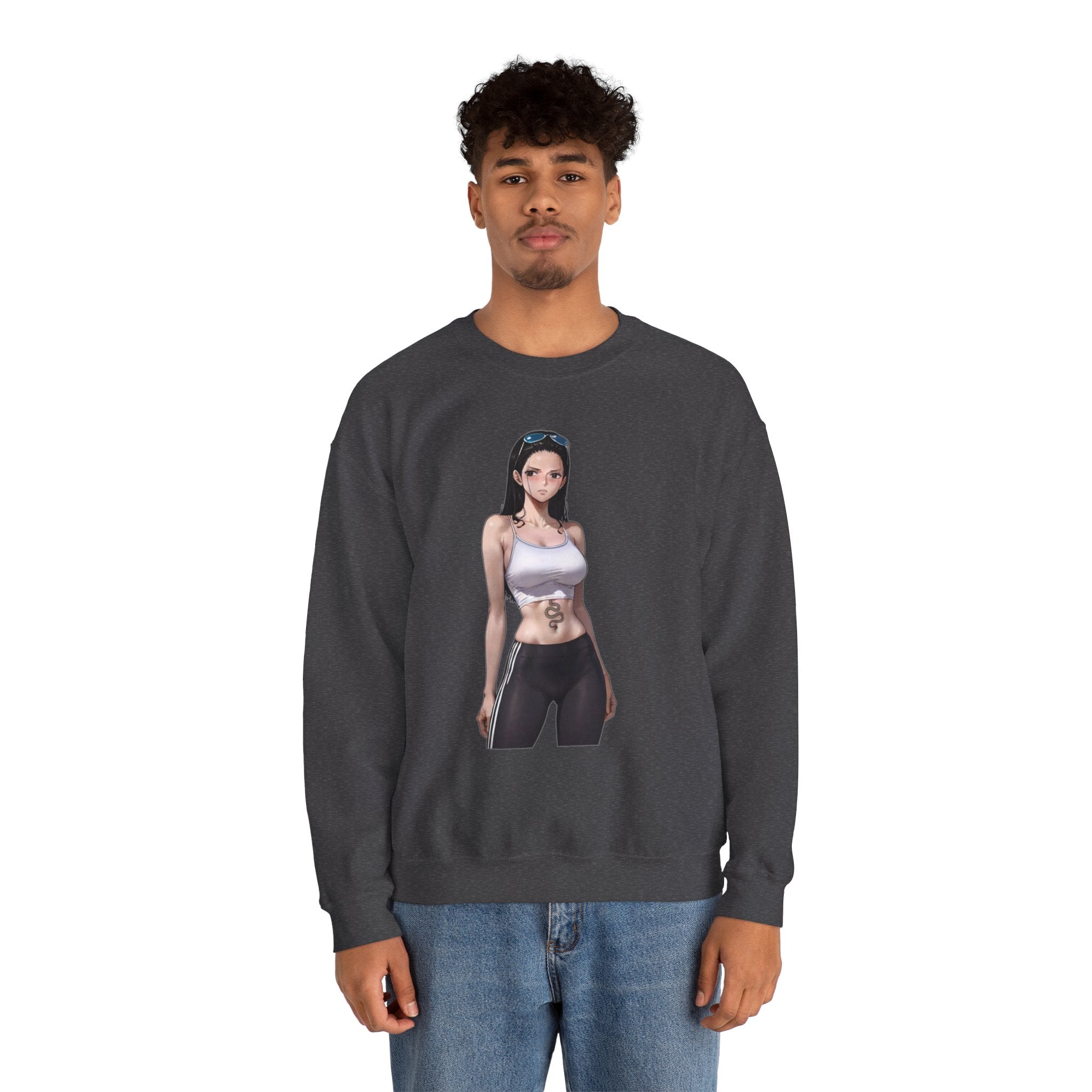 Copy of Nico Robin Catgirl Casual Anime Unisex Heavy Blend™ Crewneck Sweatshirt