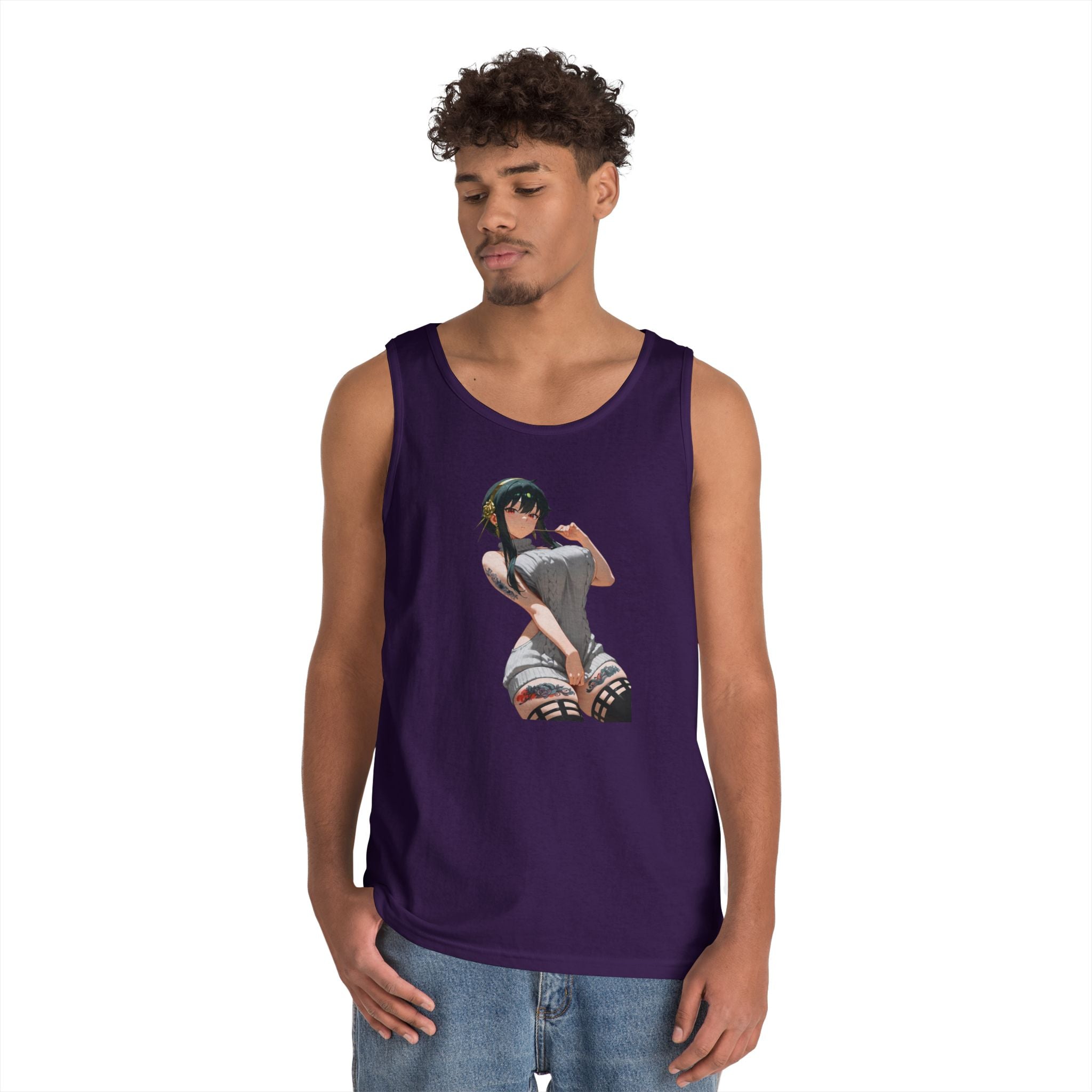 Yor Forger Sexy Tattooed Anime Heavy Cotton Tank Top