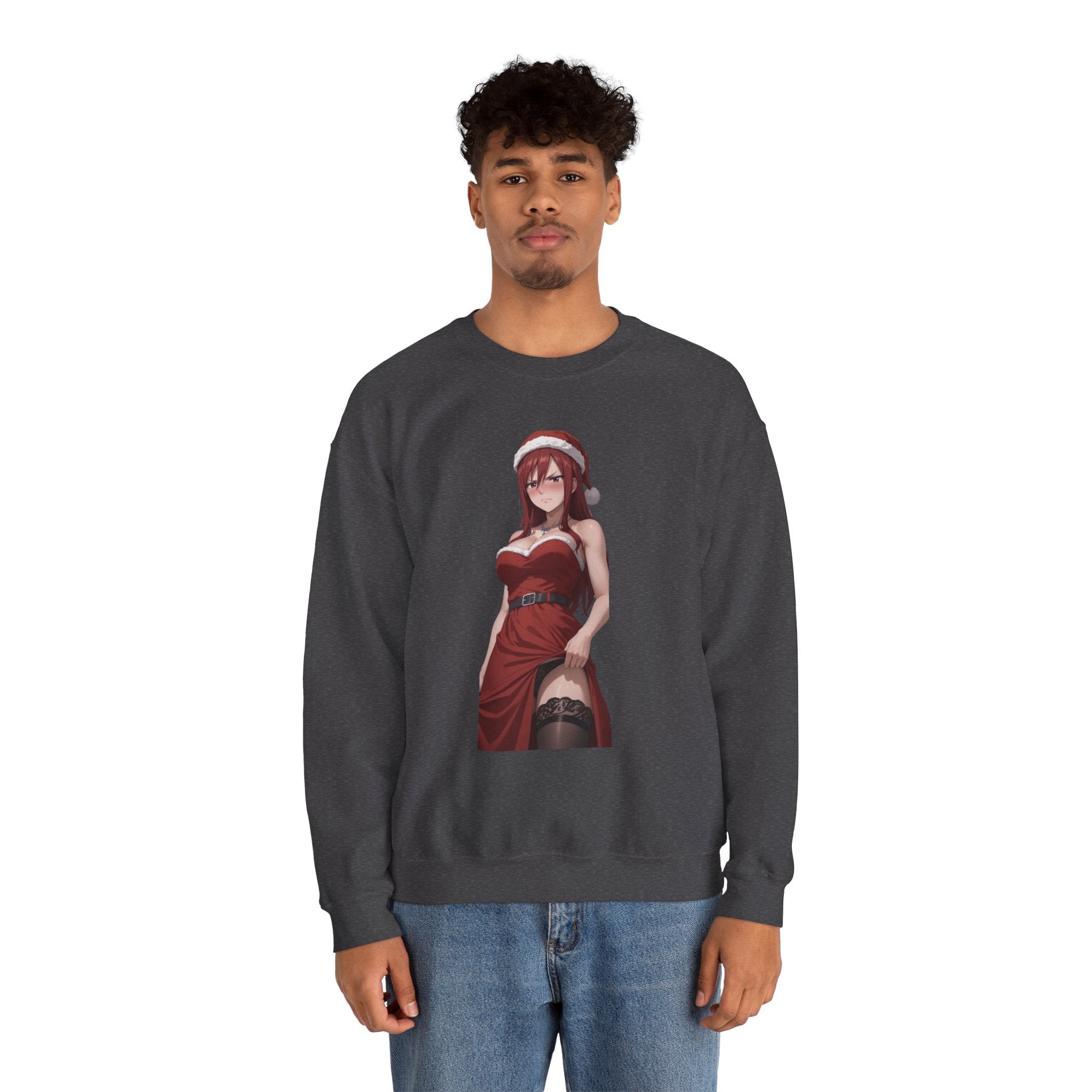 Ezra Scarlet Christmas Themed Angry Unisex Heavy Blend™ Crewneck Sweatshirt