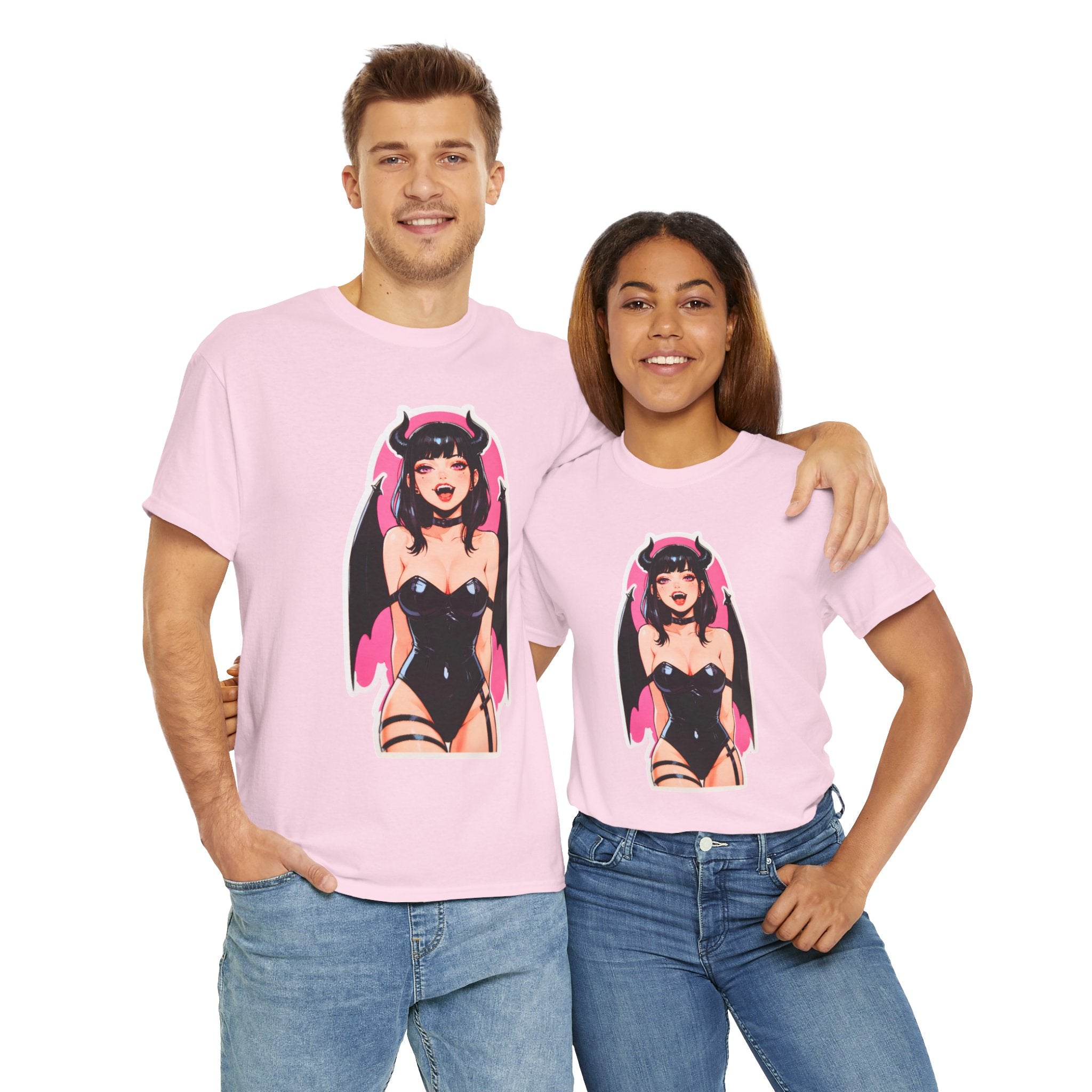 Succubus Ahegao Dark Gothic Unisex Heavy Cotton Tee